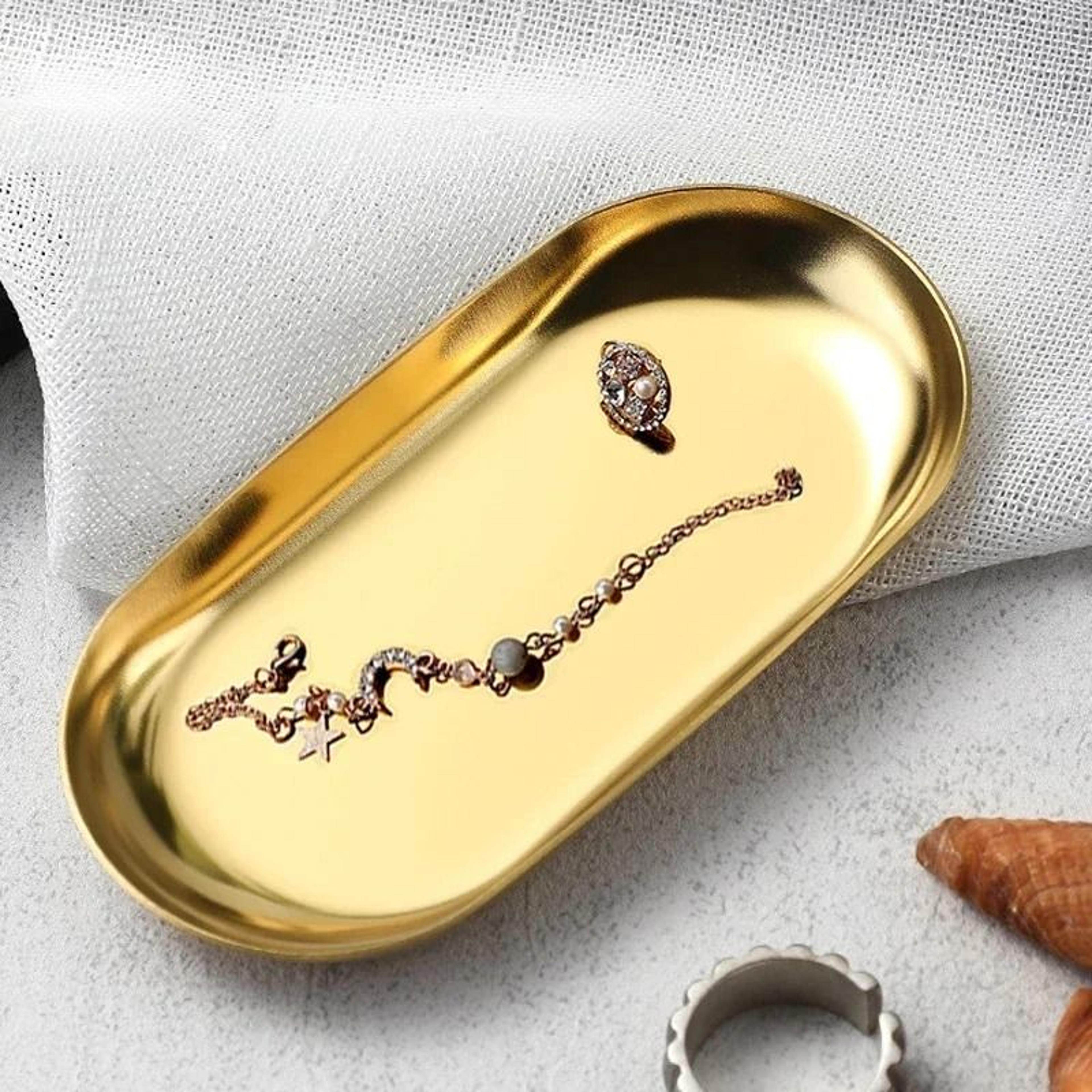 Stainless Steel Cosmetic Storage Tray Manicure Nail Art Plate Tools Organizer 3