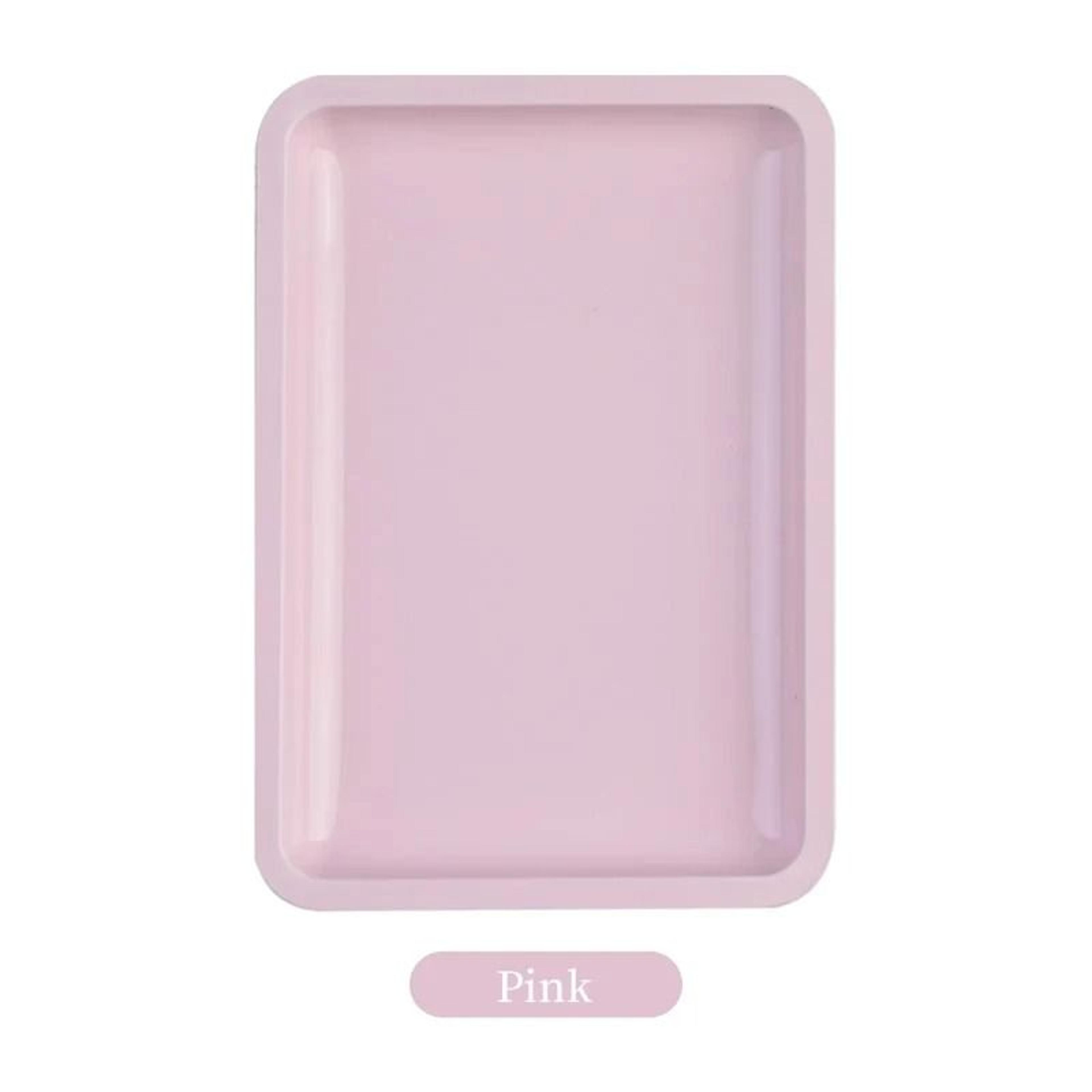 Stainless Steel Cosmetic Storage Tray Manicure Nail Art Plate Tools Organizer 10