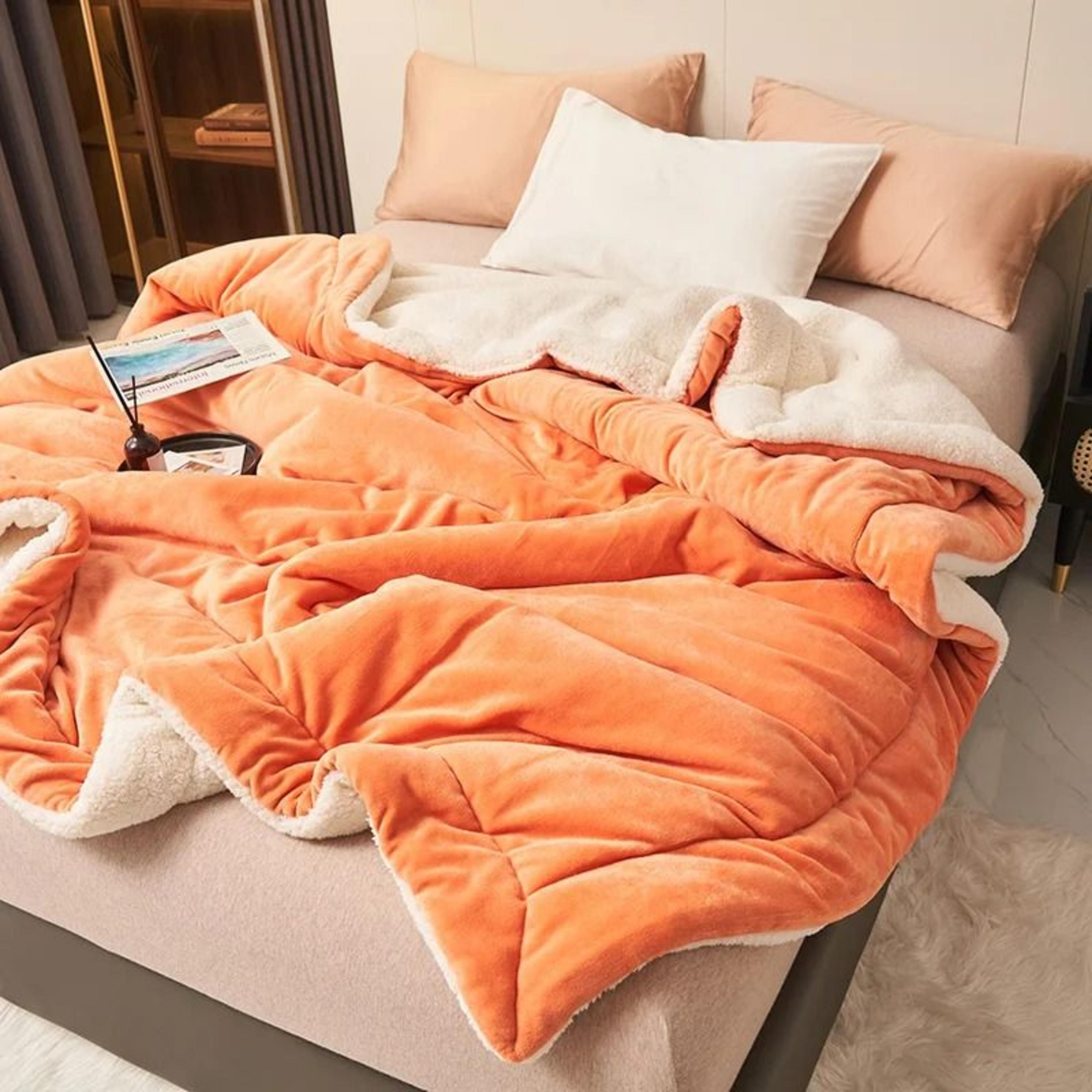 Super Soft Imitation Lambswool Blanket High Quality Milk Fleece Sofa Blanket 9