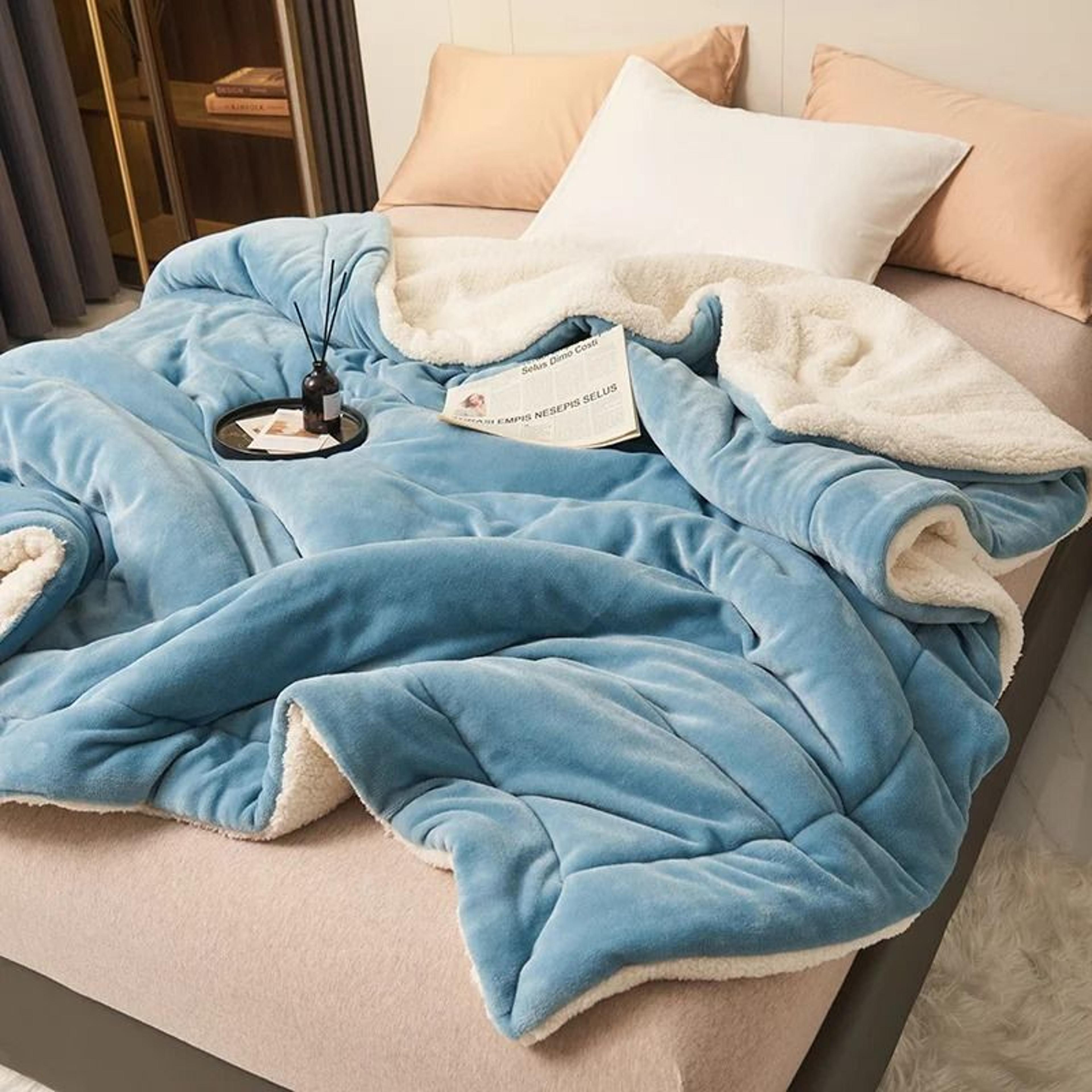 Super Soft Imitation Lambswool Blanket High Quality Milk Fleece Sofa Blanket 11