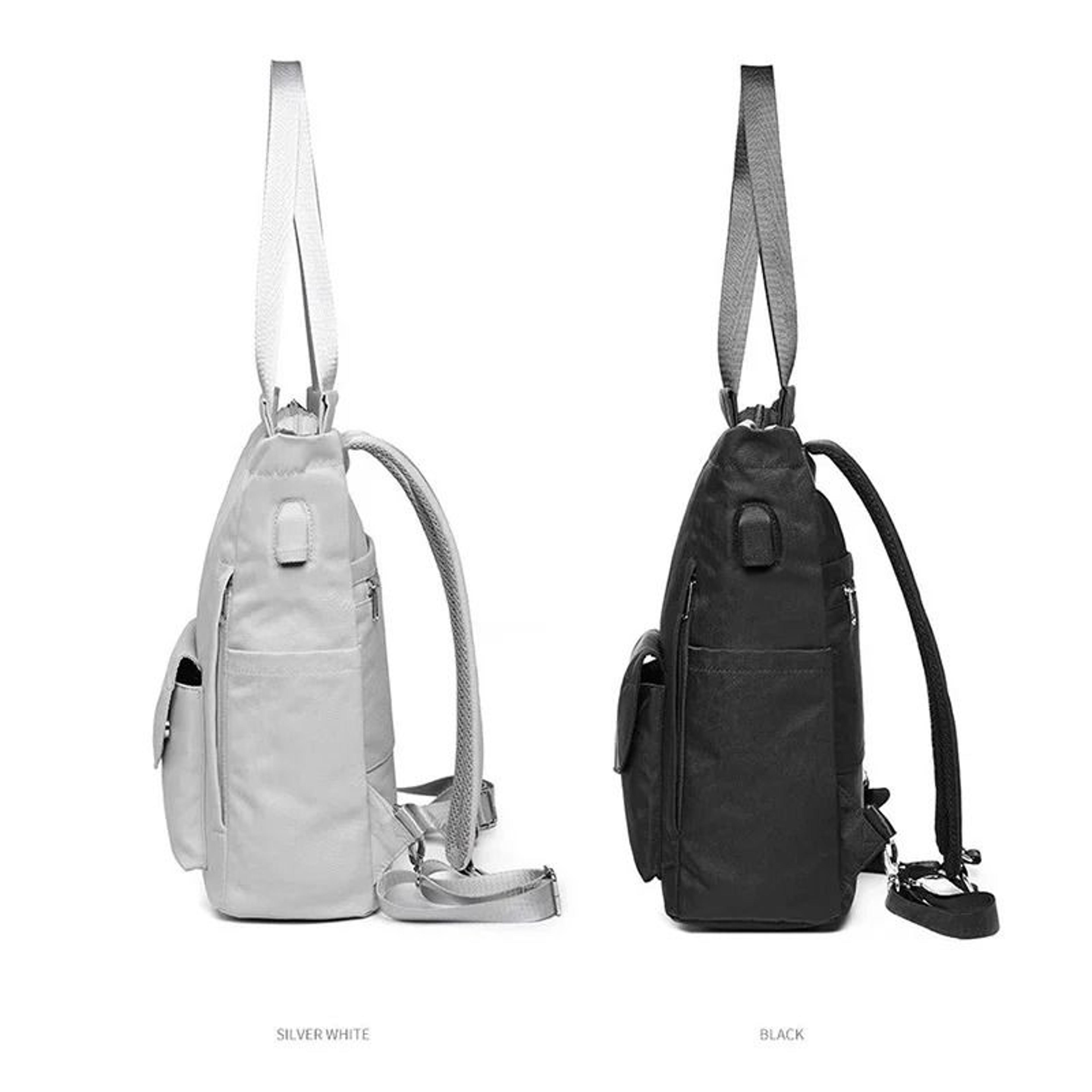 Women Waterproof Stylish Laptop Backpack Oxford Canvas USB College Bag 3