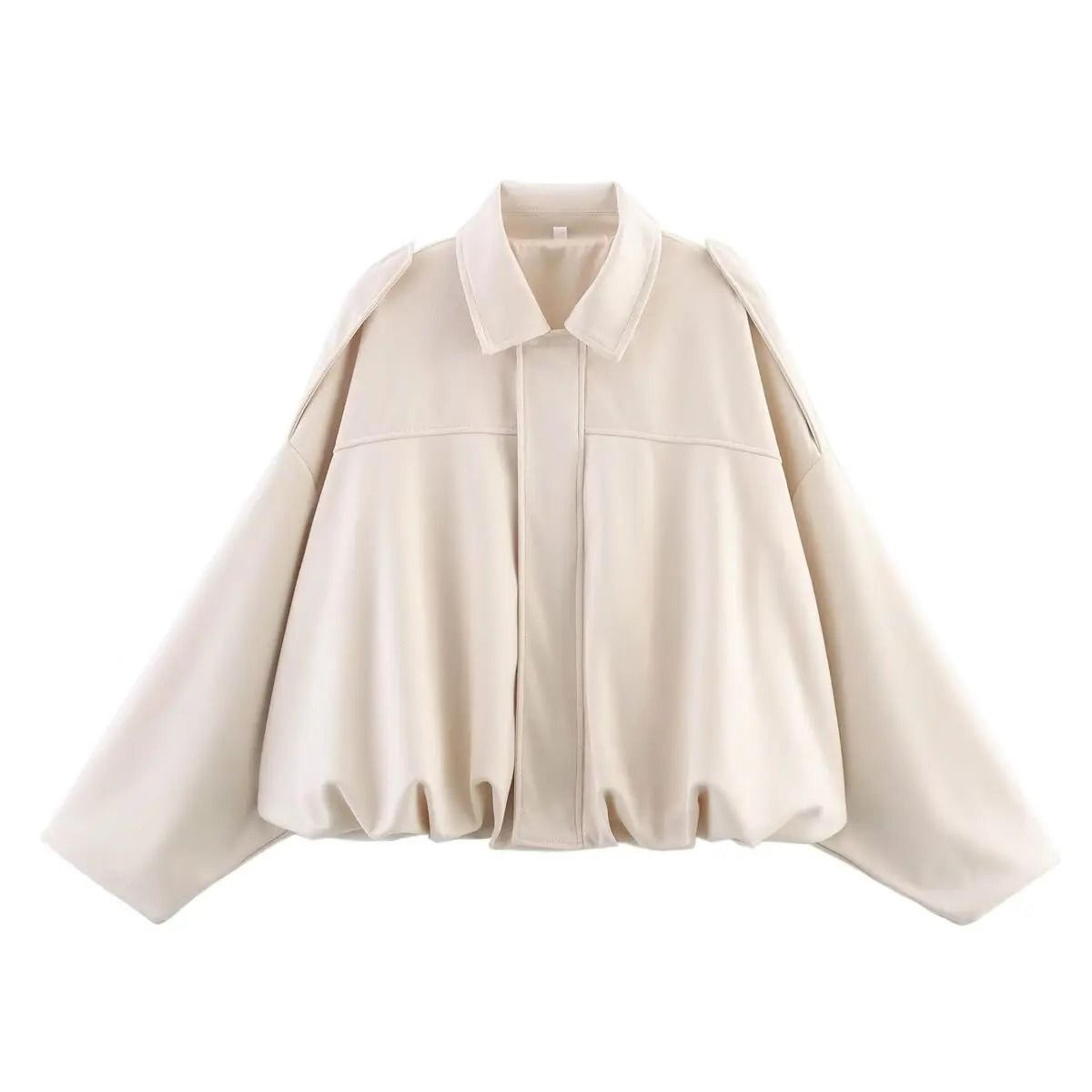 Women Suede Bomber Jacket Long Sleeve Oversize Zipper Coat Streetwear 7