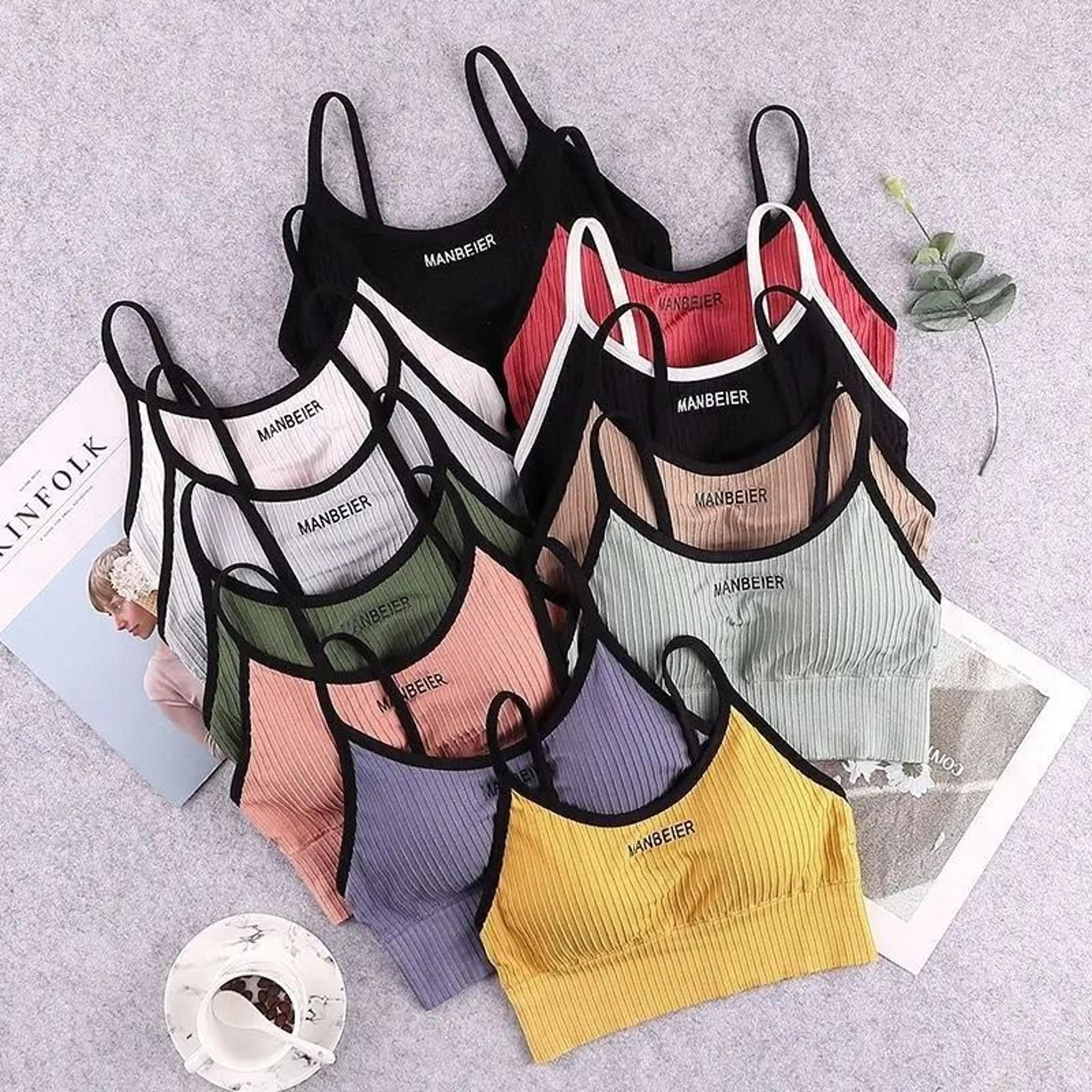 Women Sports Bra Cotton Crop Top Underwear Soft Tube Top Comfort Bra 0