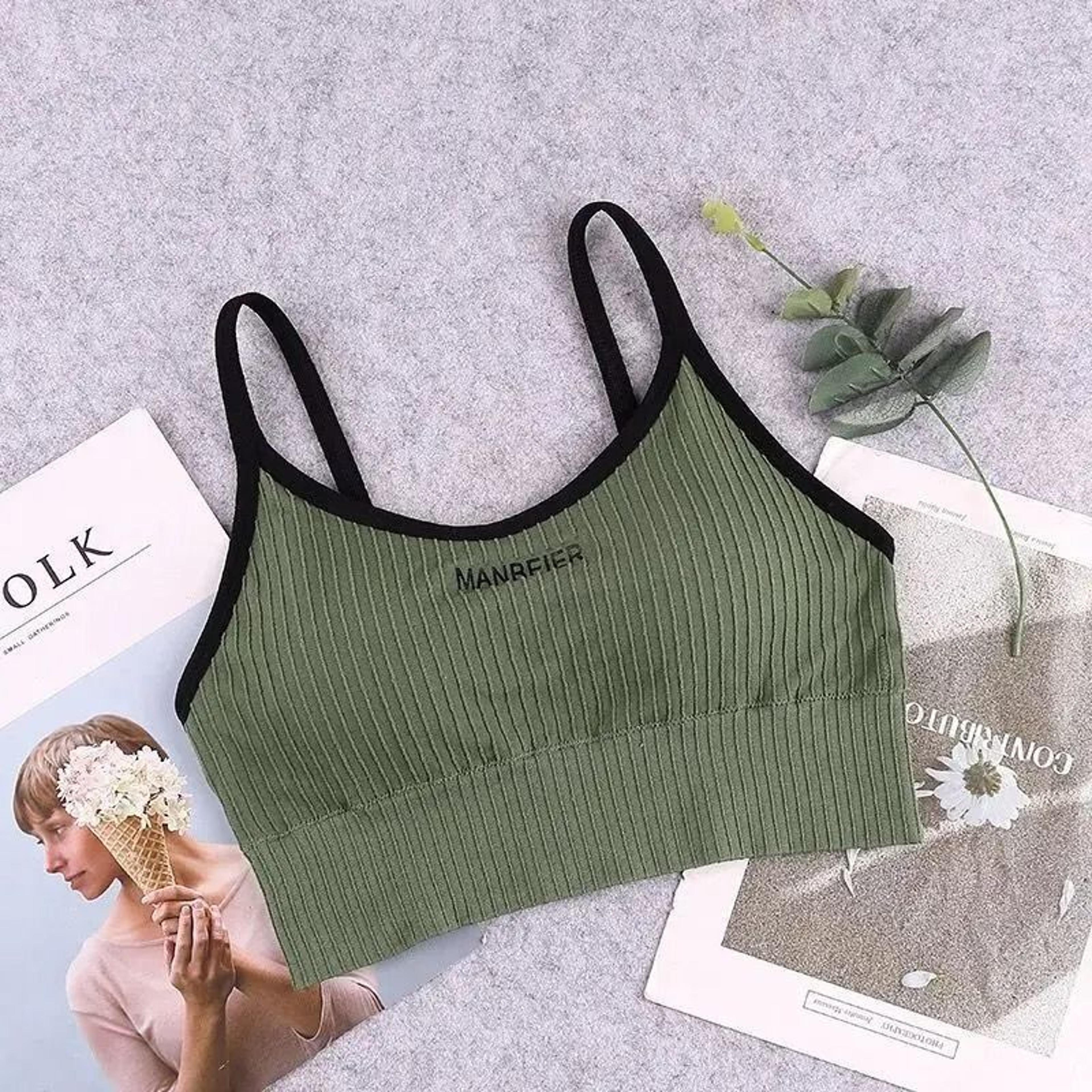 Women Sports Bra Cotton Crop Top Underwear Soft Tube Top Comfort Bra 5