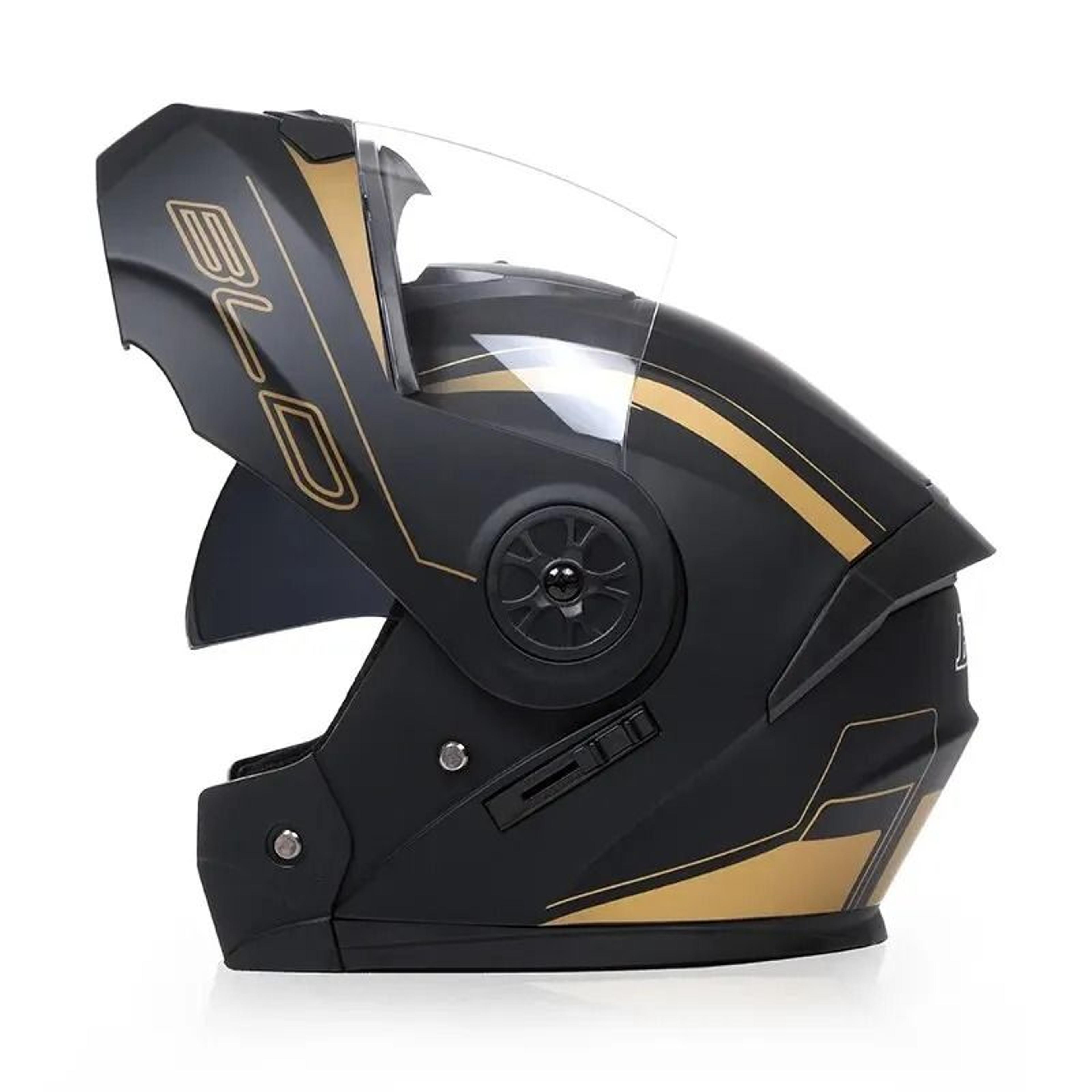 Dual Lens Flip Up Motorcycle Helmet Full Face Modular Racing Helmet 7