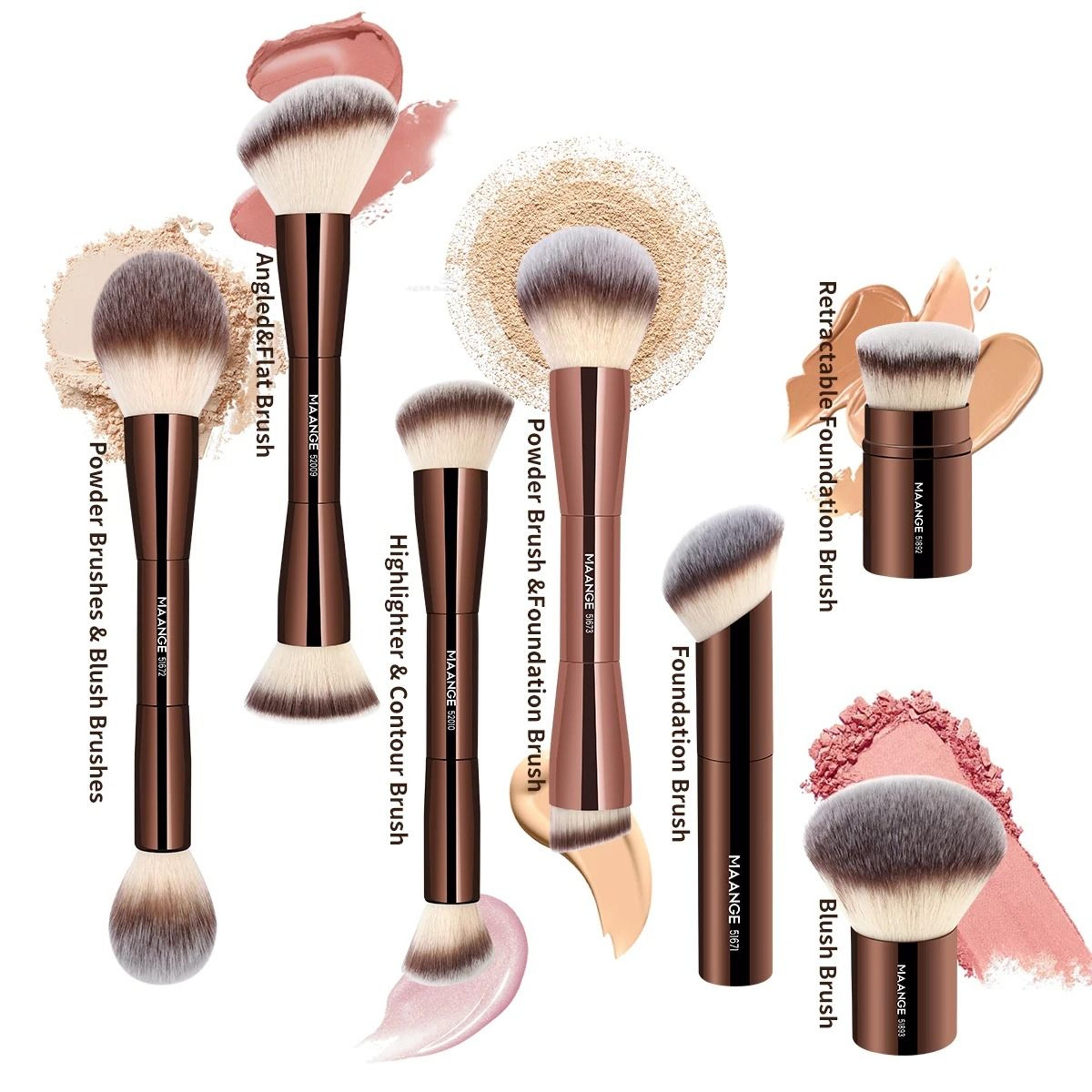 Double Head Makeup Brush Foundation Powder Concealer Blush Bronzer Brush 2