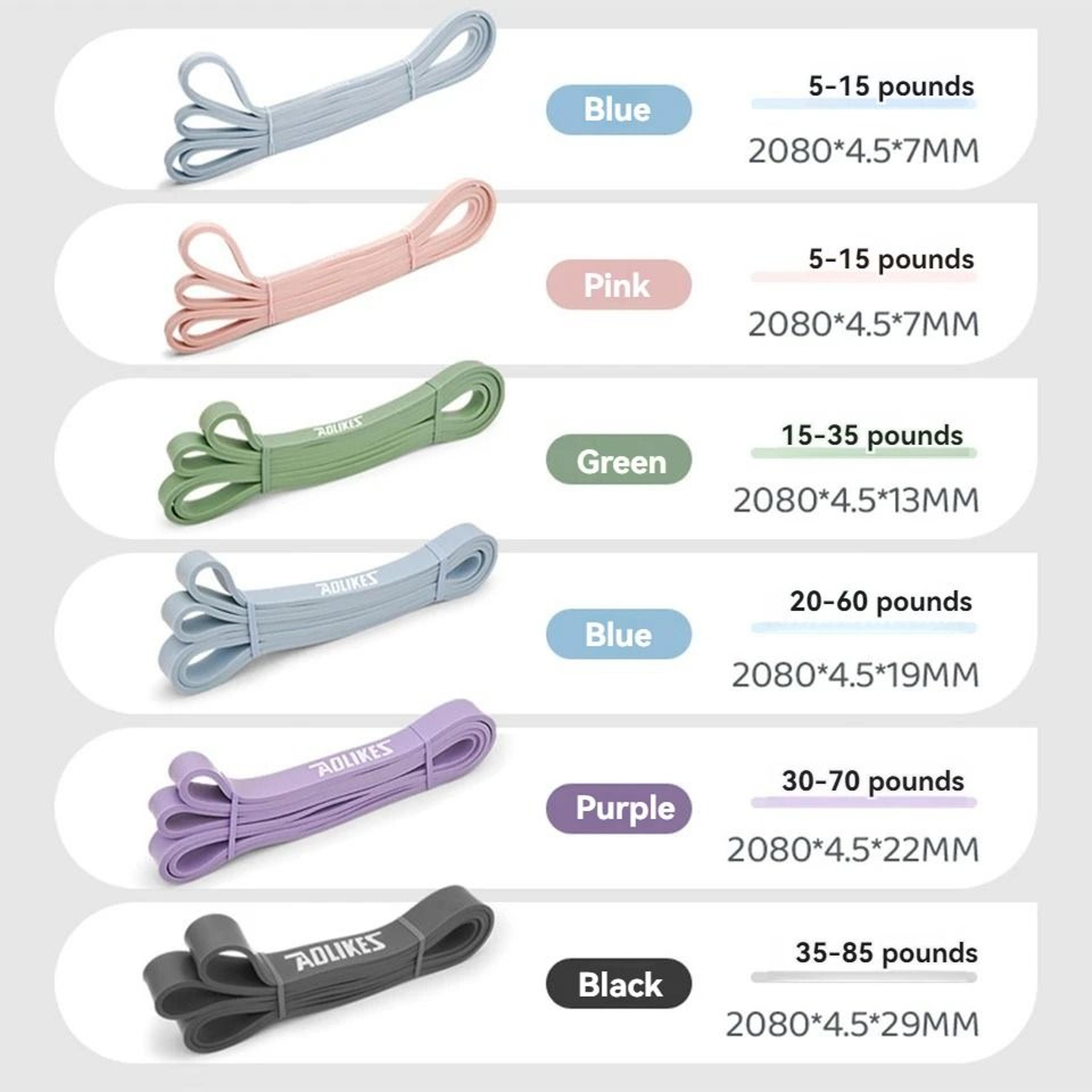 Aolikes Resistance Bands For Exercise And Pull Up Assistance Heavy Stretch Workout Bands 1