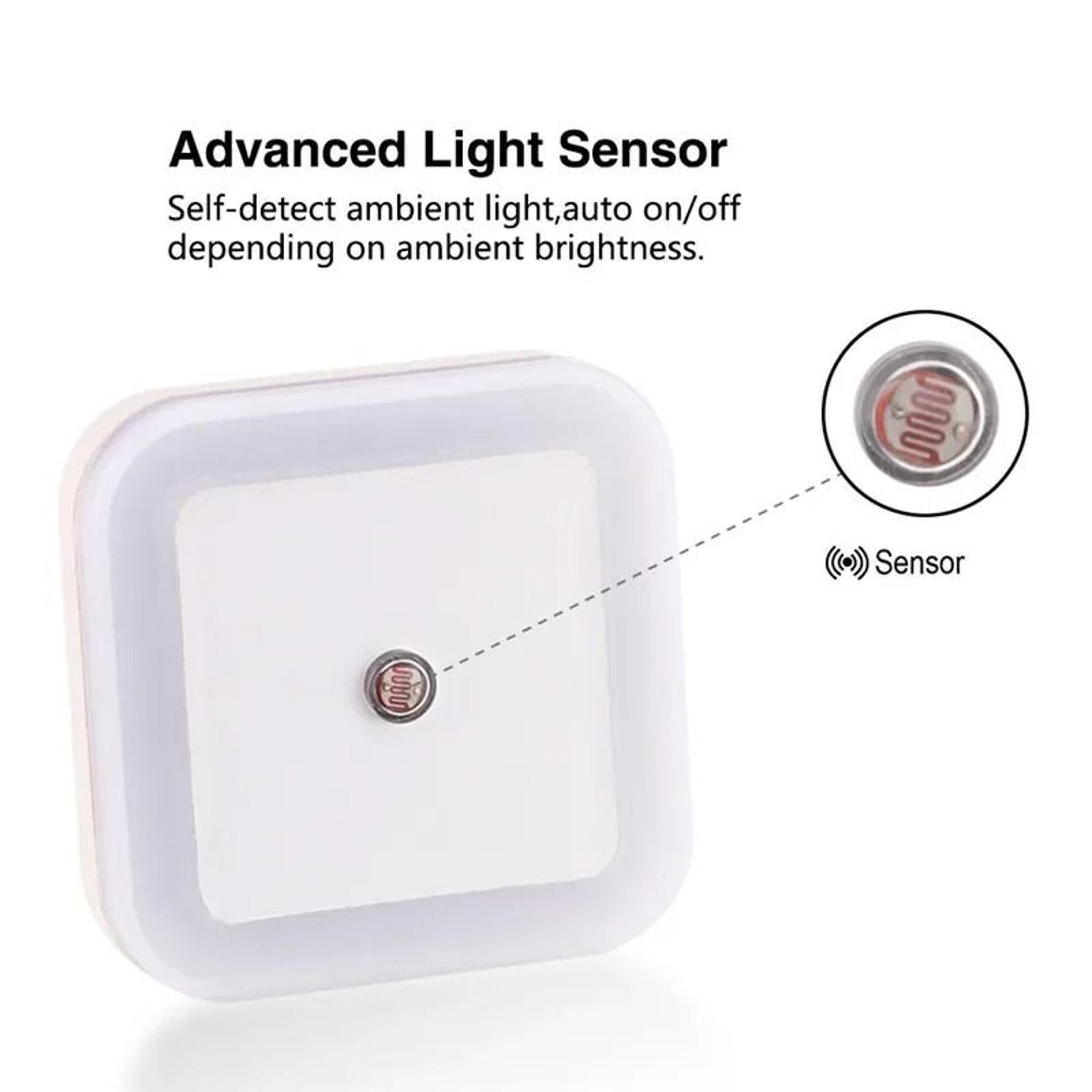 LED Wireless Sensor Night Light Mini Square Plug In Wall Lamp For Children Room 3