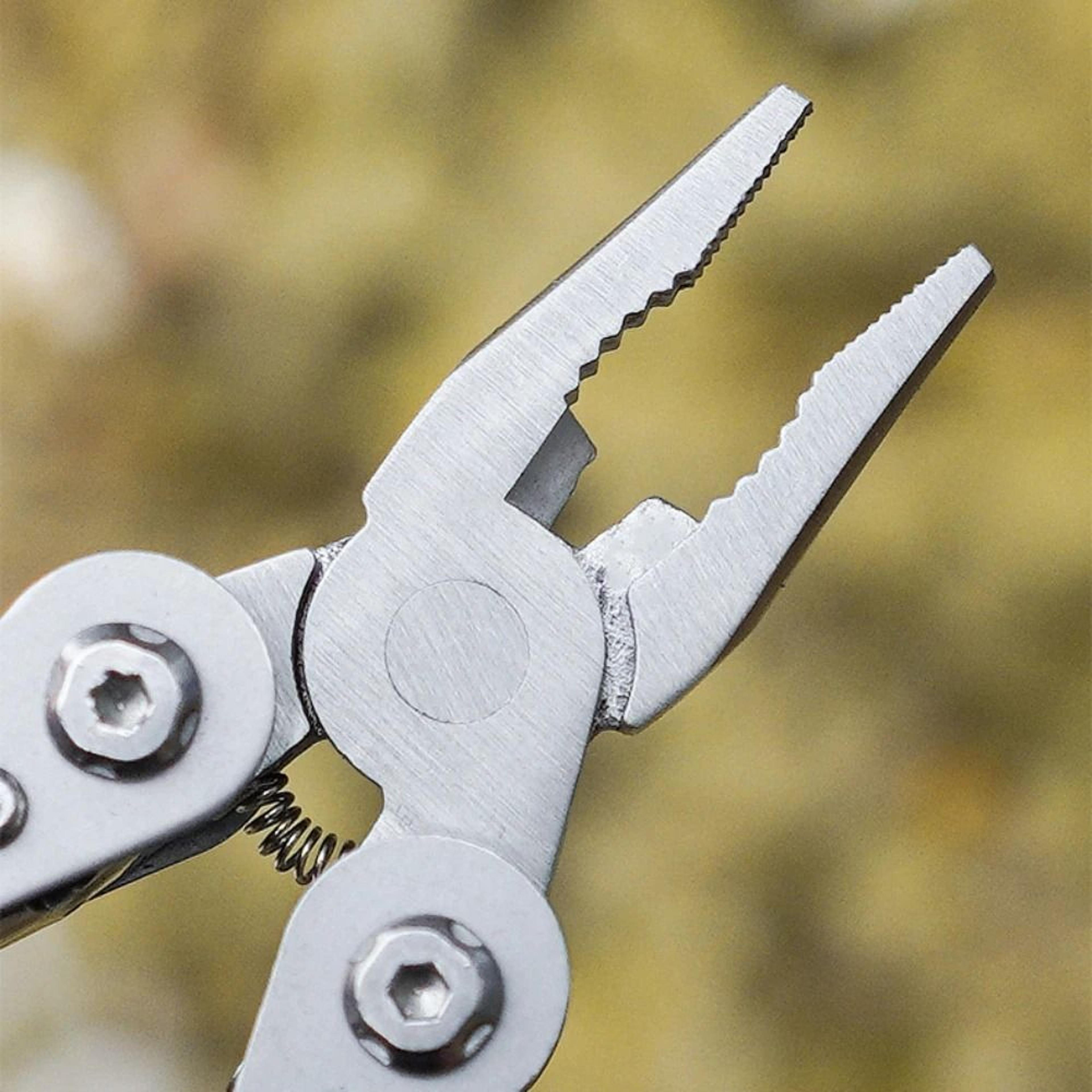 Compact Stainless Steel Folding Multitool Pliers With Keychain 0