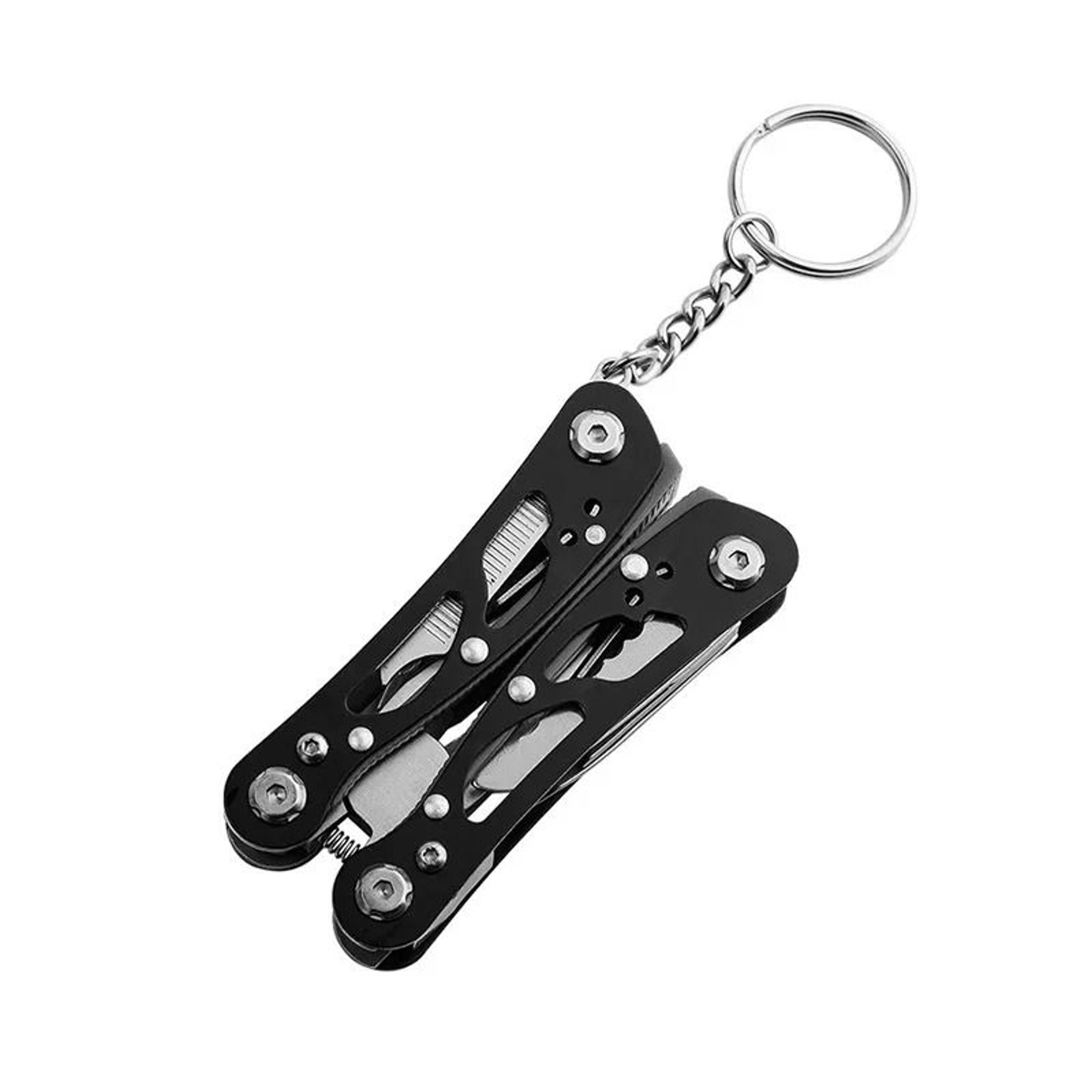 Compact Stainless Steel Folding Multitool Pliers With Keychain 9