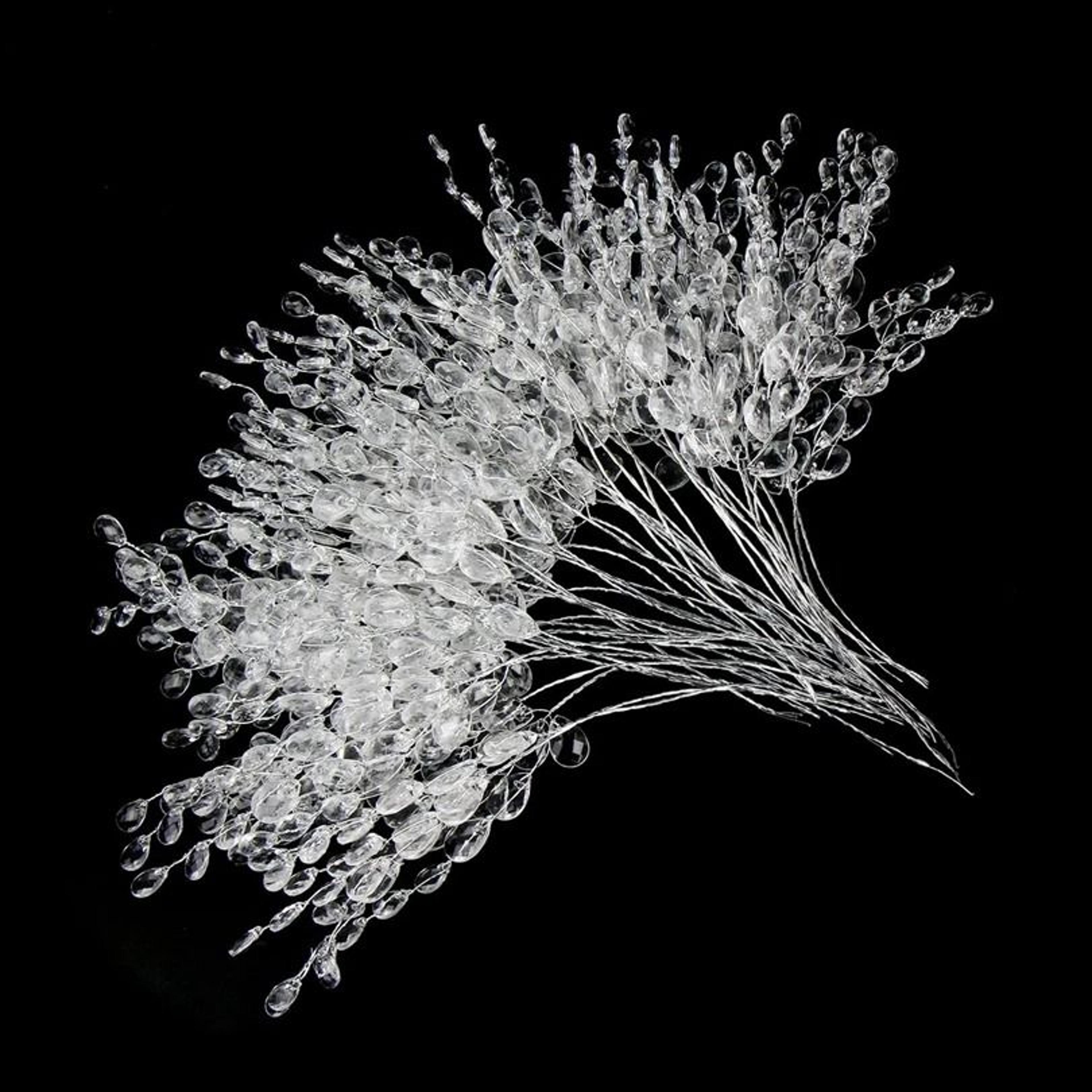 Artificial White Crystal Acrylic Water Droplet Decorative Accessory 1