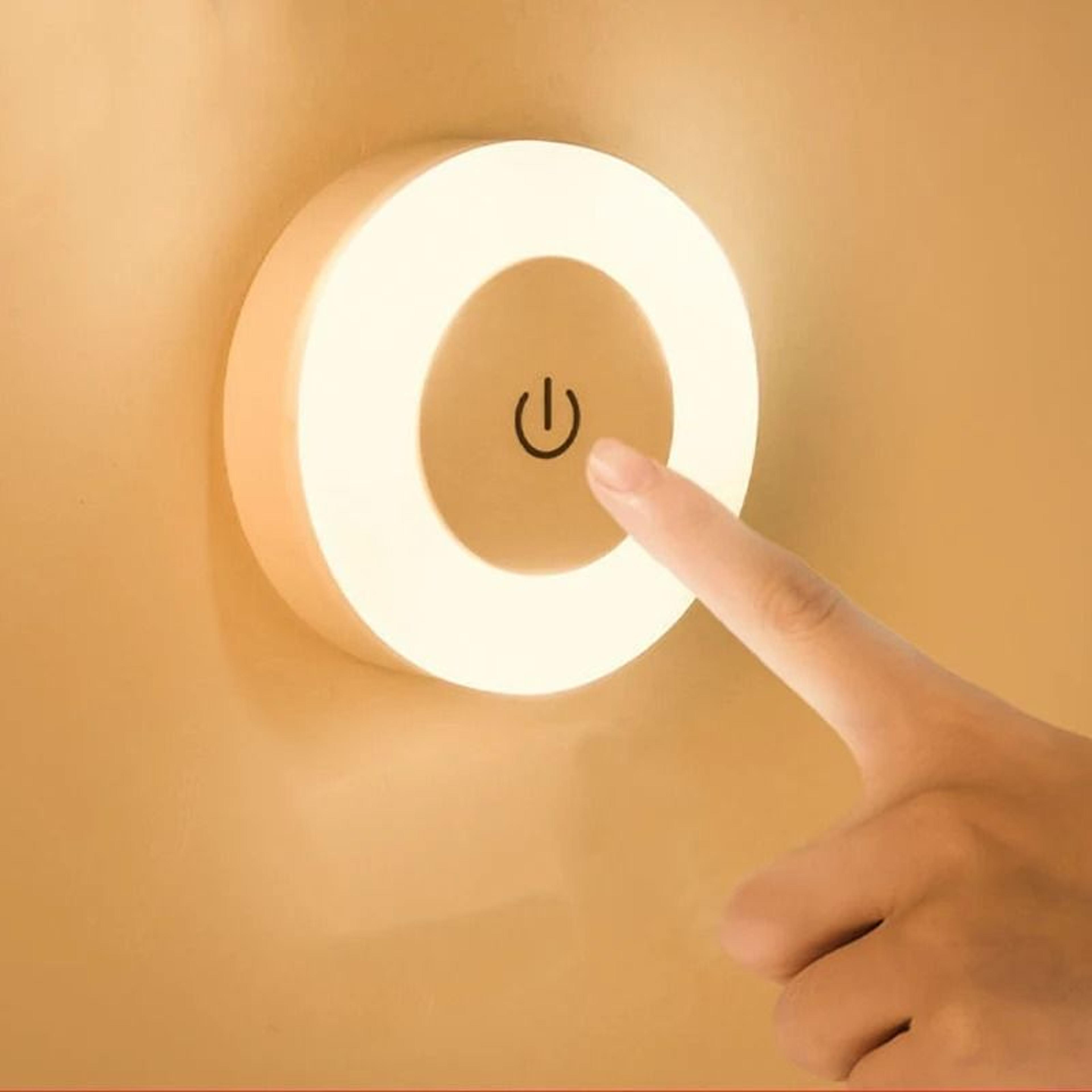 USB Rechargeable LED Night Light Touch Sensor Magnetic Wall Lamp 2