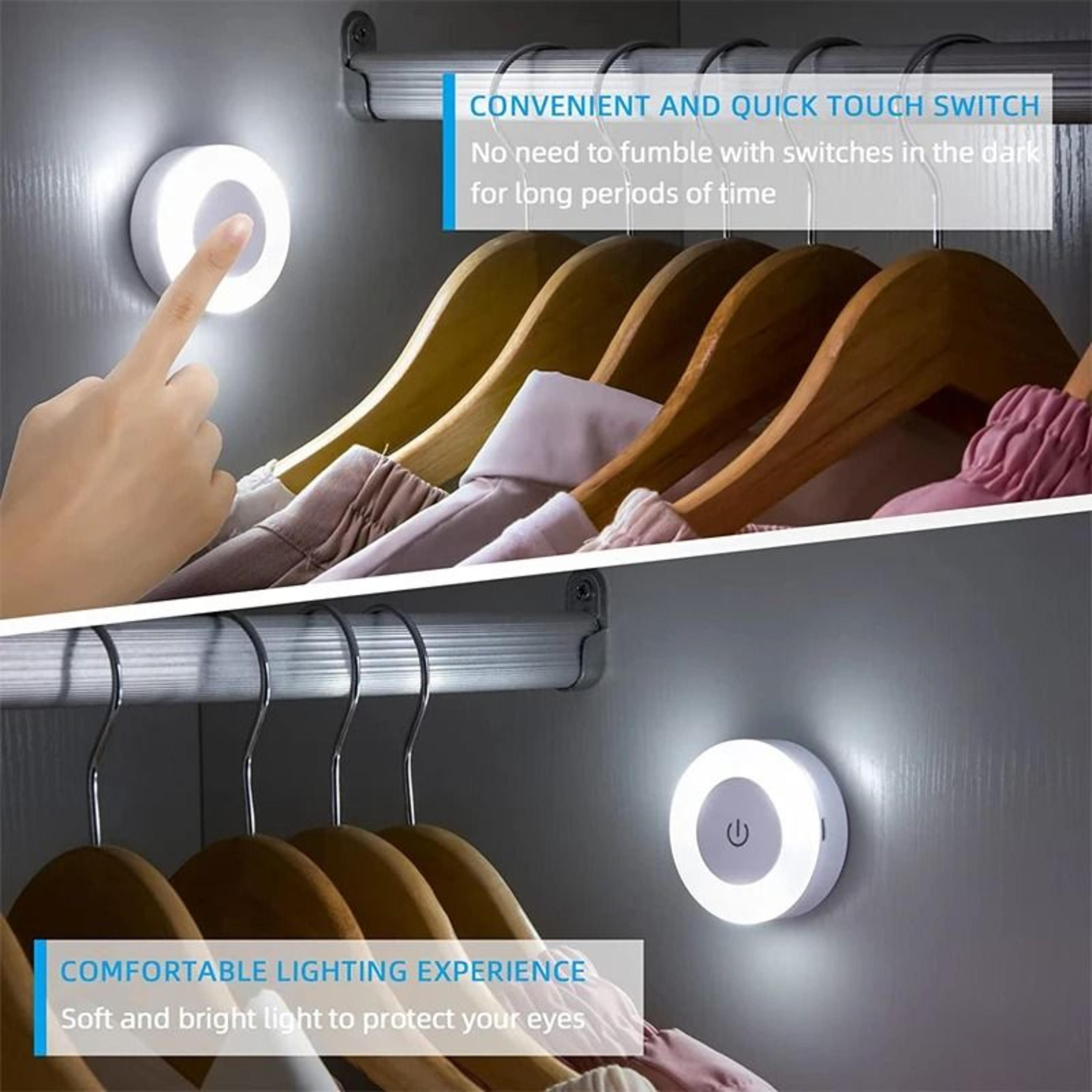 USB Rechargeable LED Night Light Touch Sensor Magnetic Wall Lamp 3