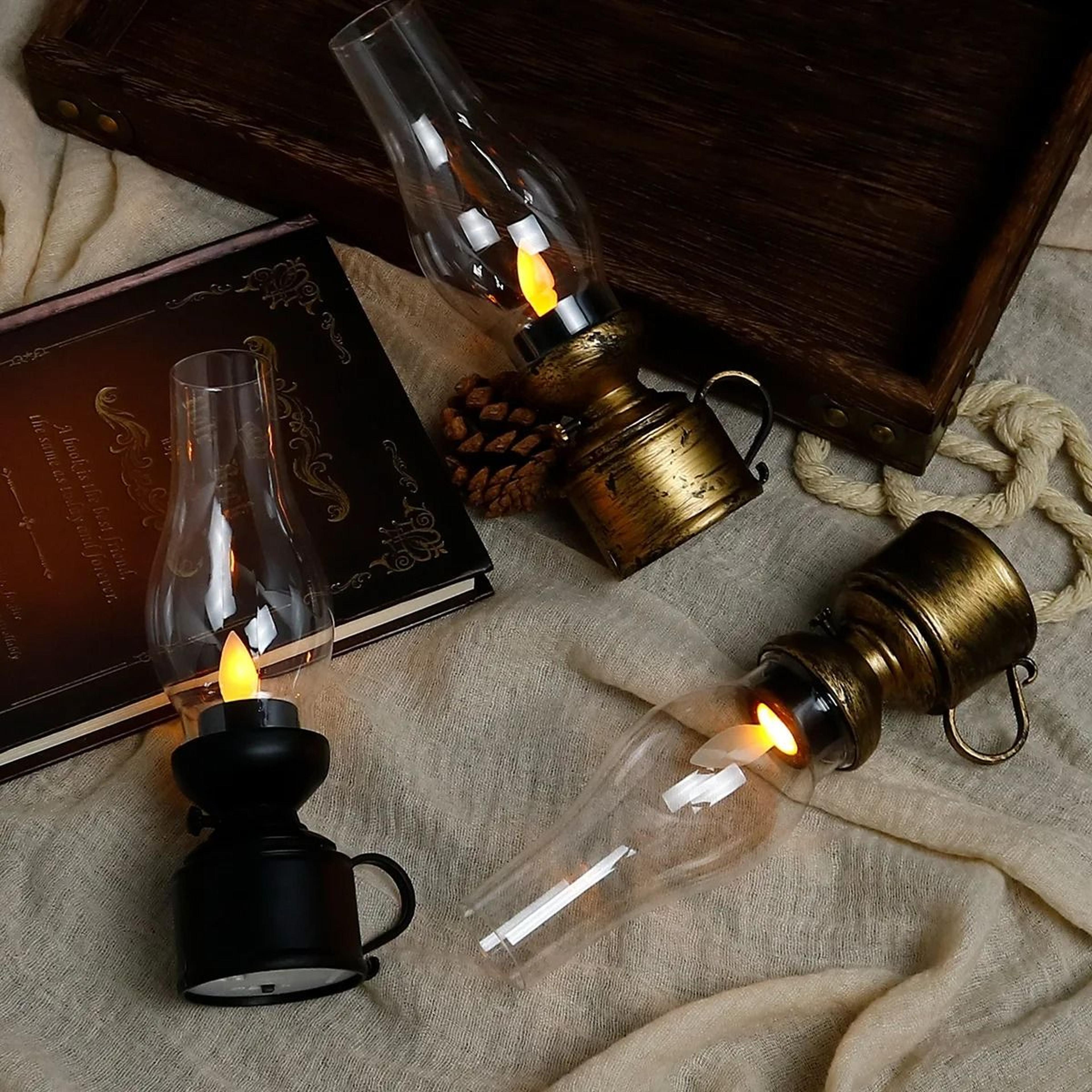 Vintage Lantern LED Hanging Oil Lamp Battery Operated Decorative 1