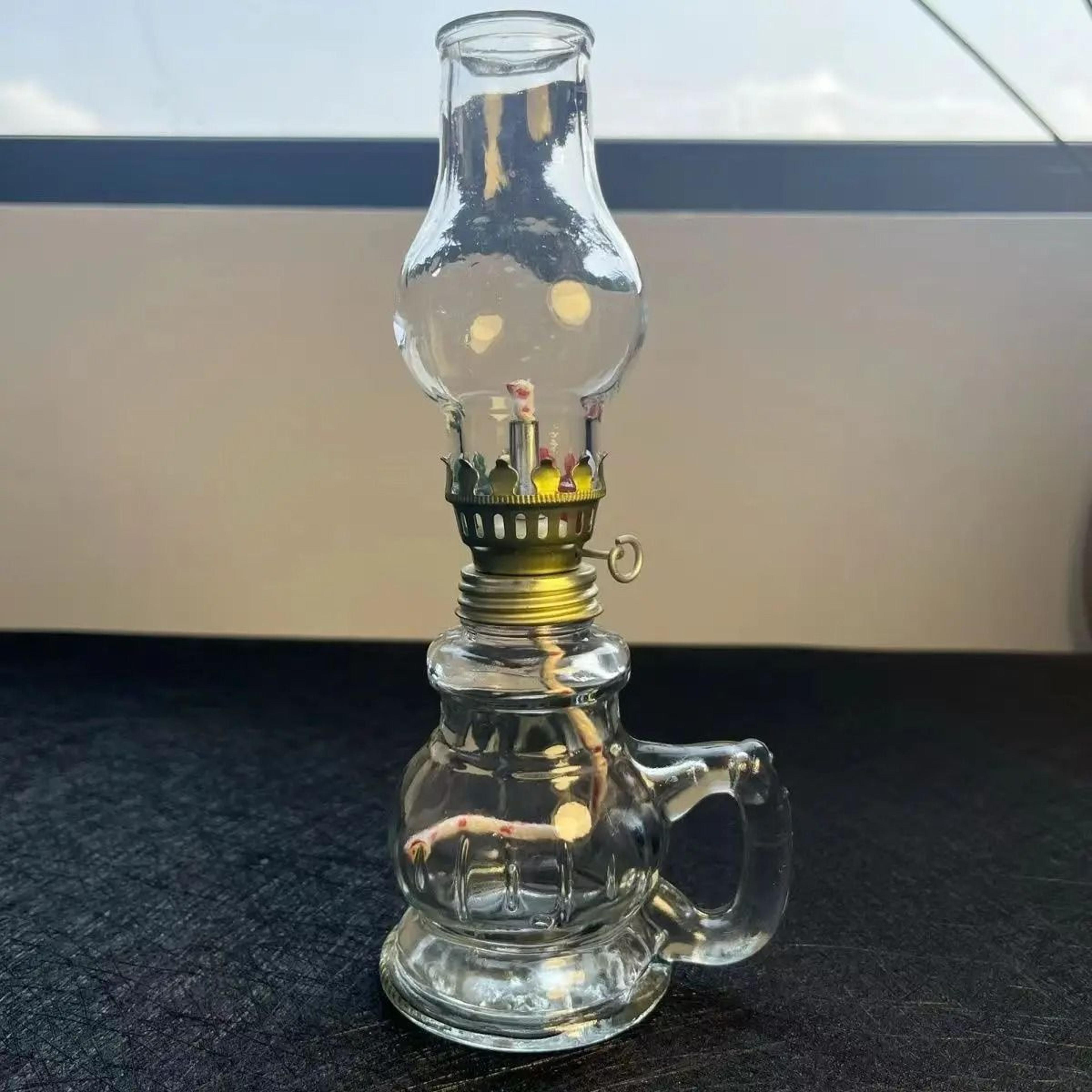 Mini Chamber Desktop Glass Oil Lamp Decorative Birthday Lamp Holder 1
