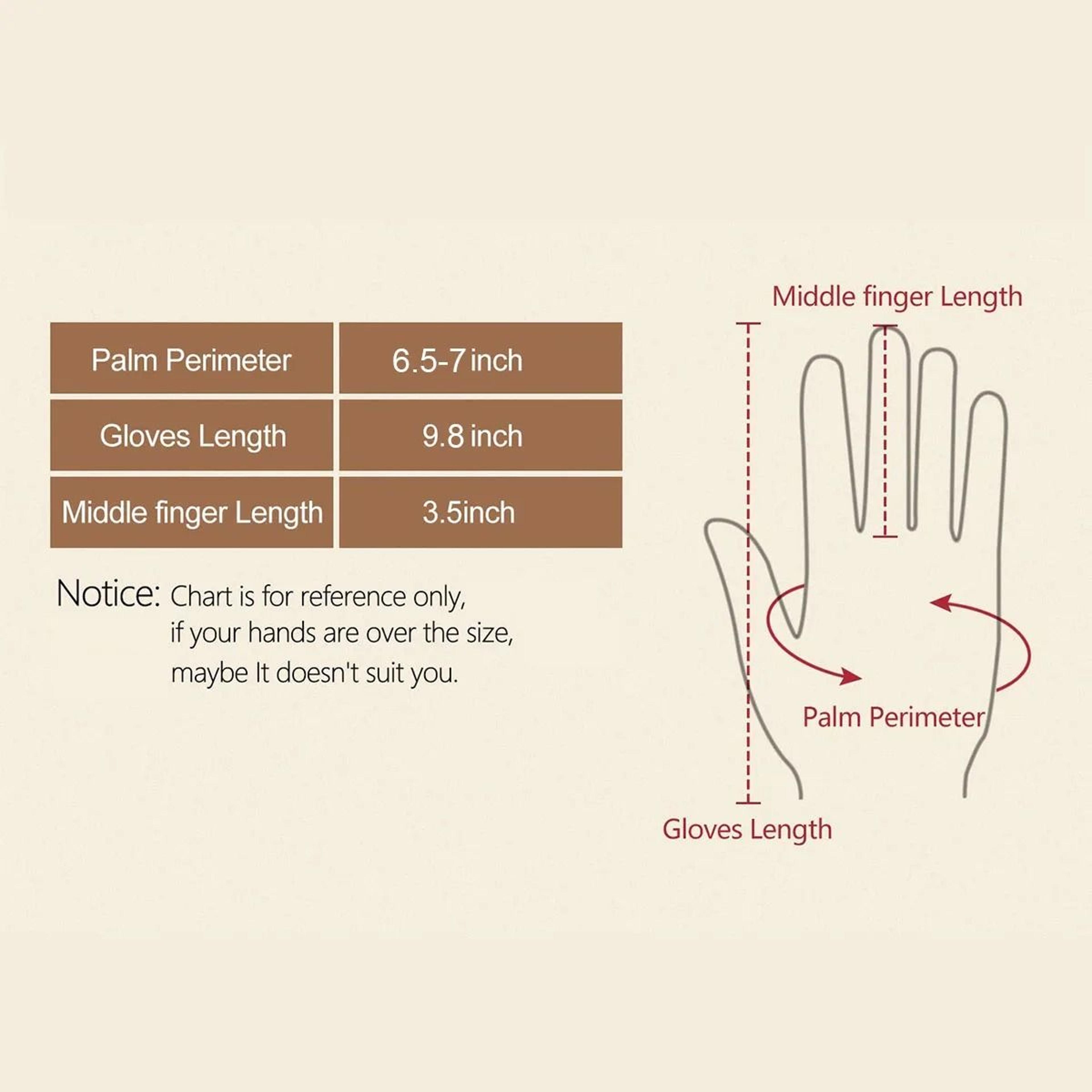 Women PU Leather Gloves For Cold Weather With Faux Fur Trim 4