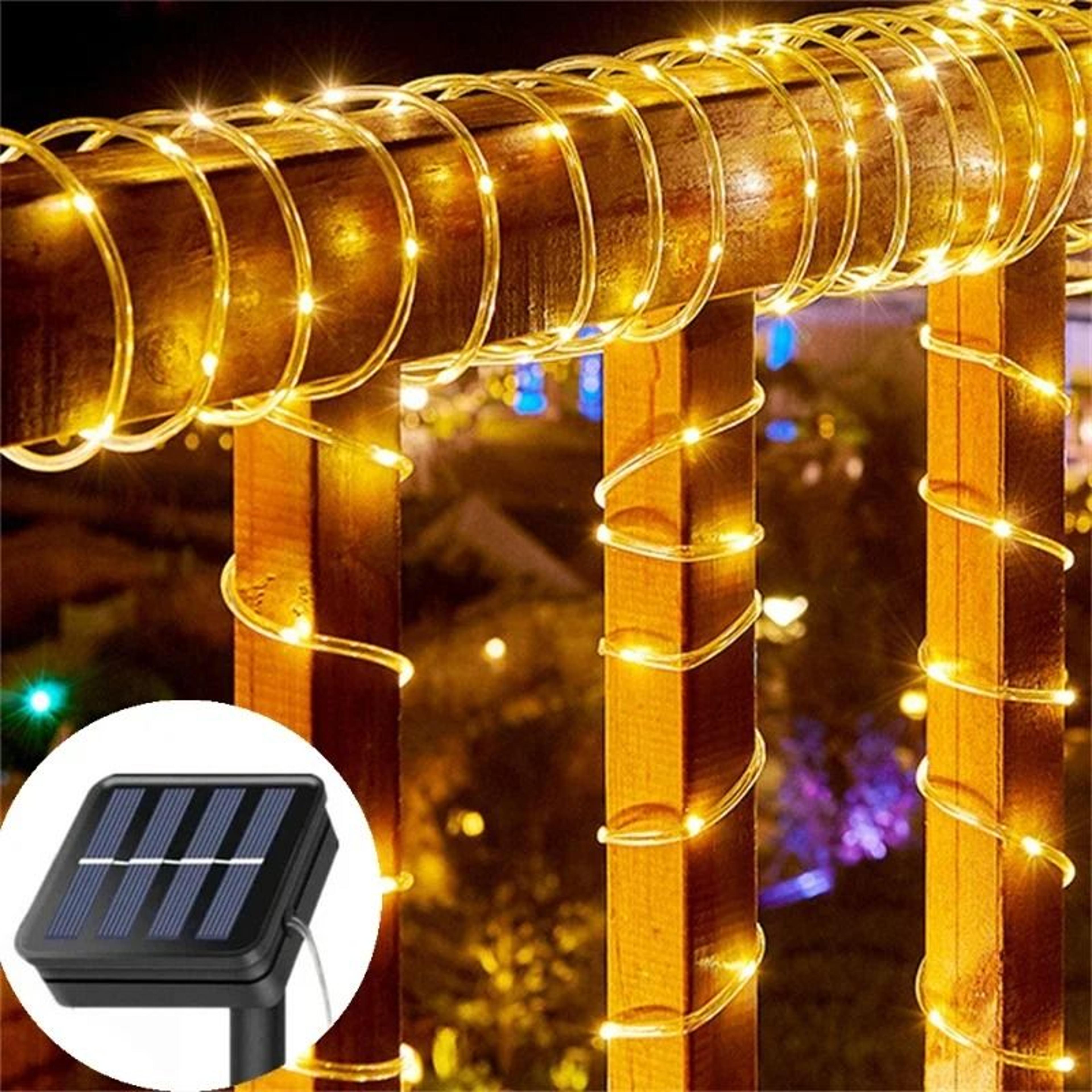 8 Modes Solar Rope Hose Lights LED String Lights Outdoor Decoration 0
