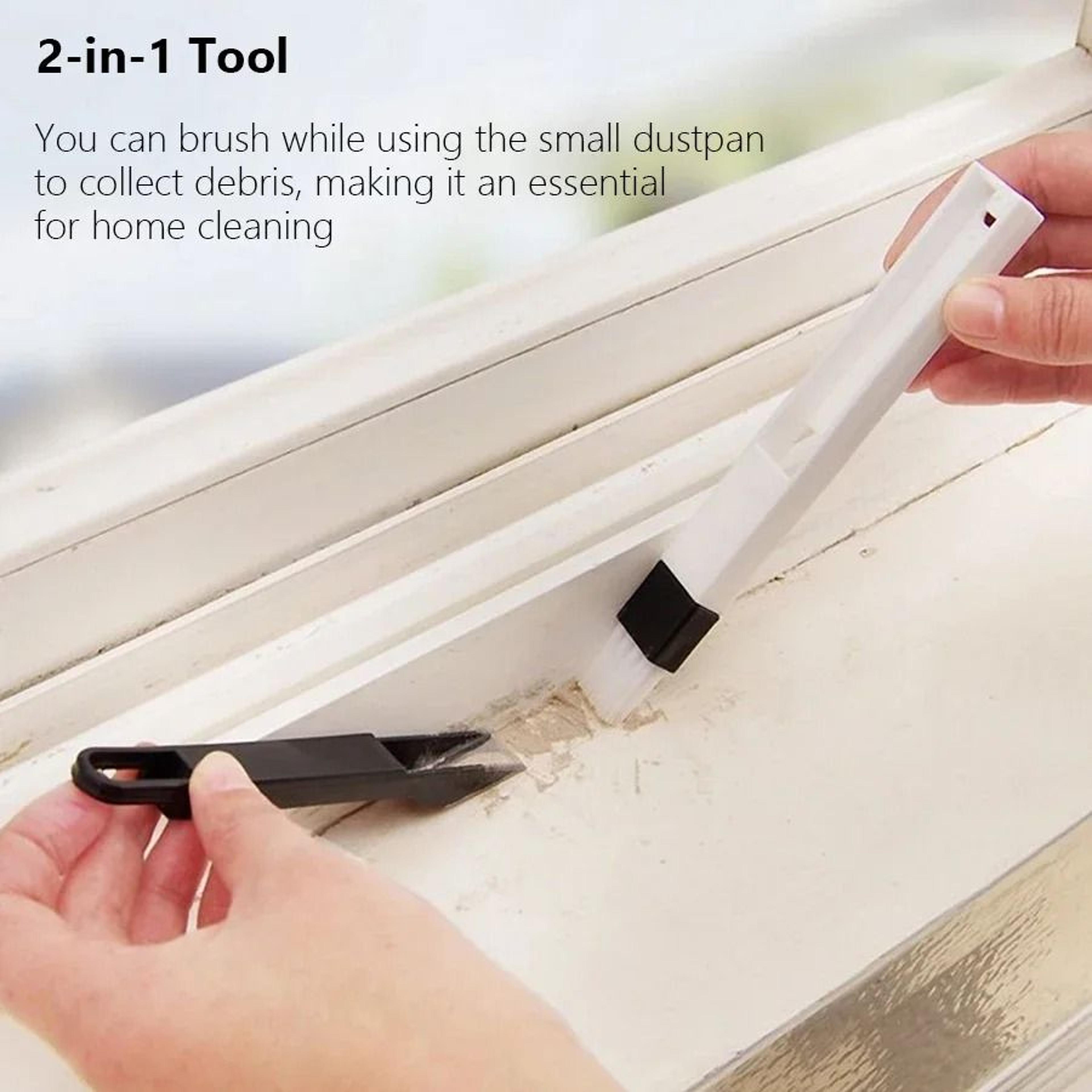 Portable Two In One Cleaning Brush For Door Window Keyboard And Groove Rail 2