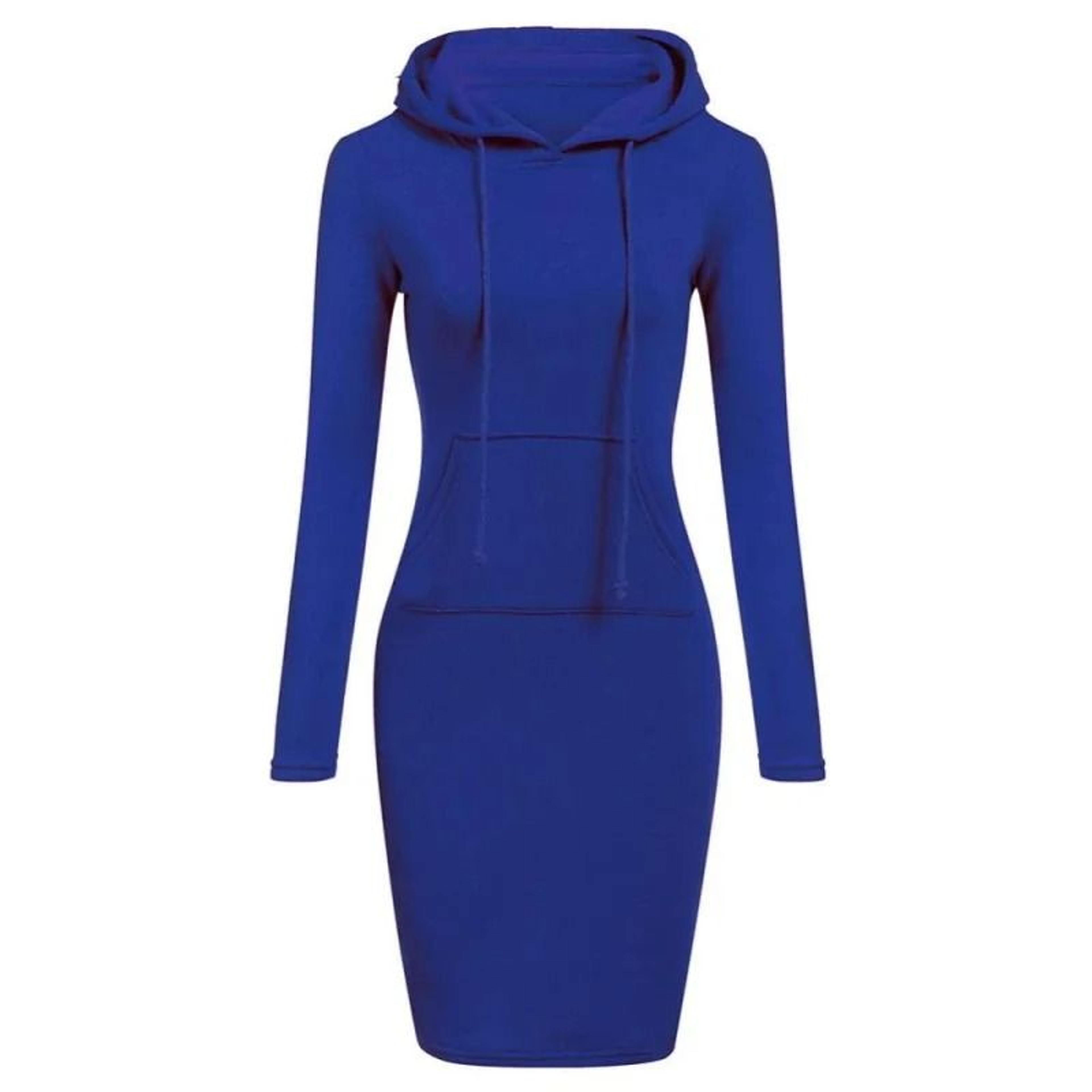 Ladies Dress Autumn Women Hooded Dress Hoodie Sweatshirt Tops 1