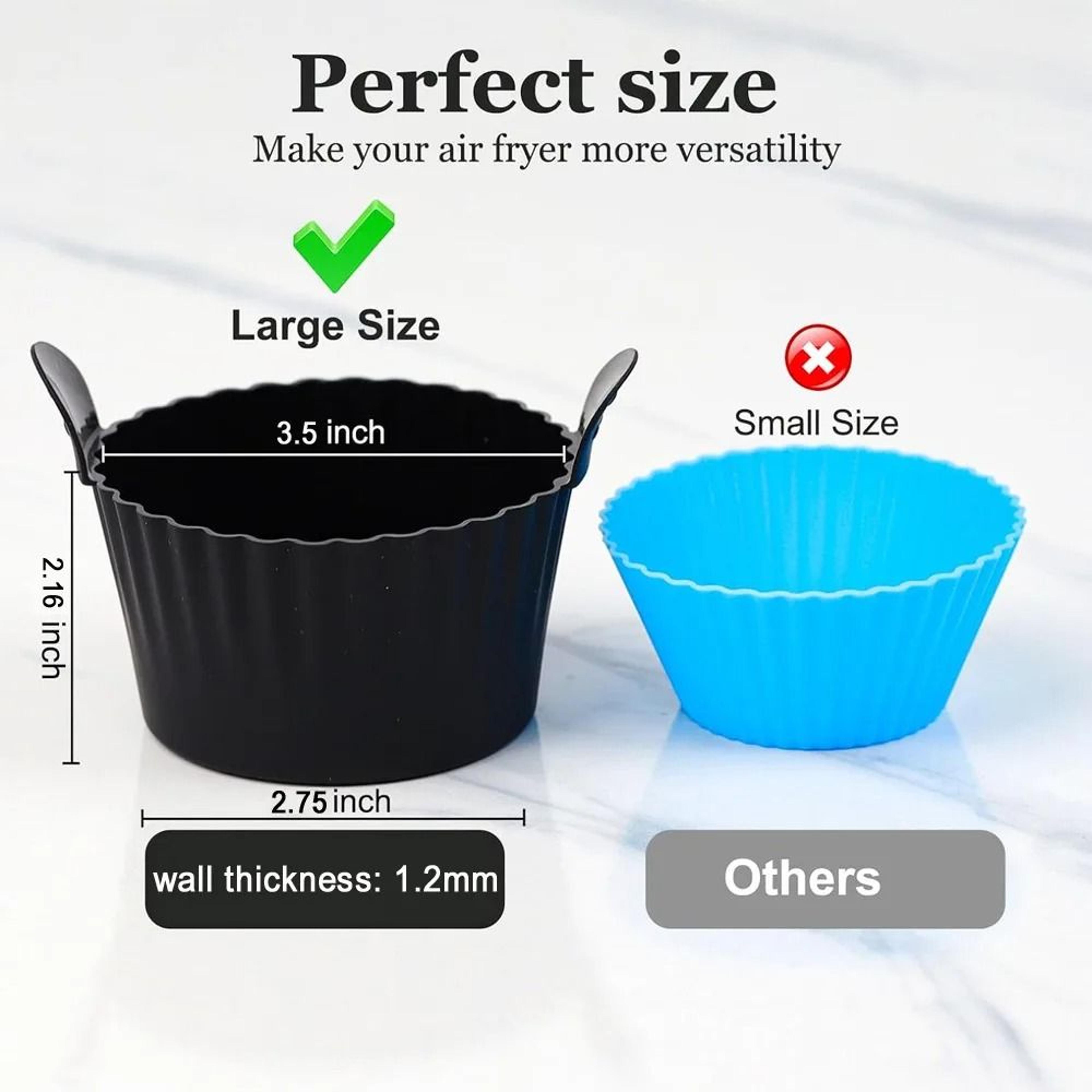 Silicone Air Fryer Egg Poacher Cupcake Baking Cups Ramekins For Ovens And Air Fryers 3
