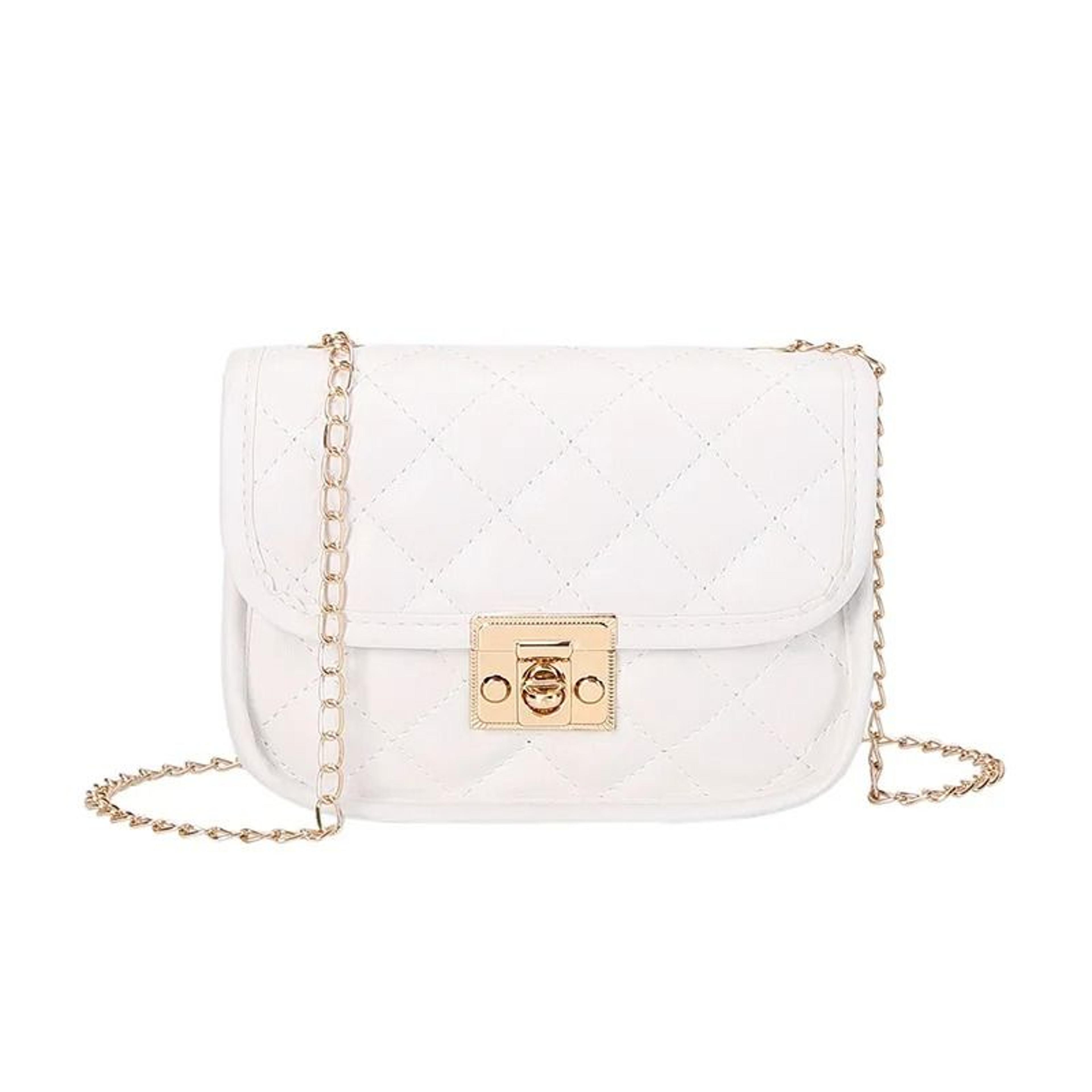 Embroidered Chain Crossbody Bag For Women Small Square Shoulder Purse 3