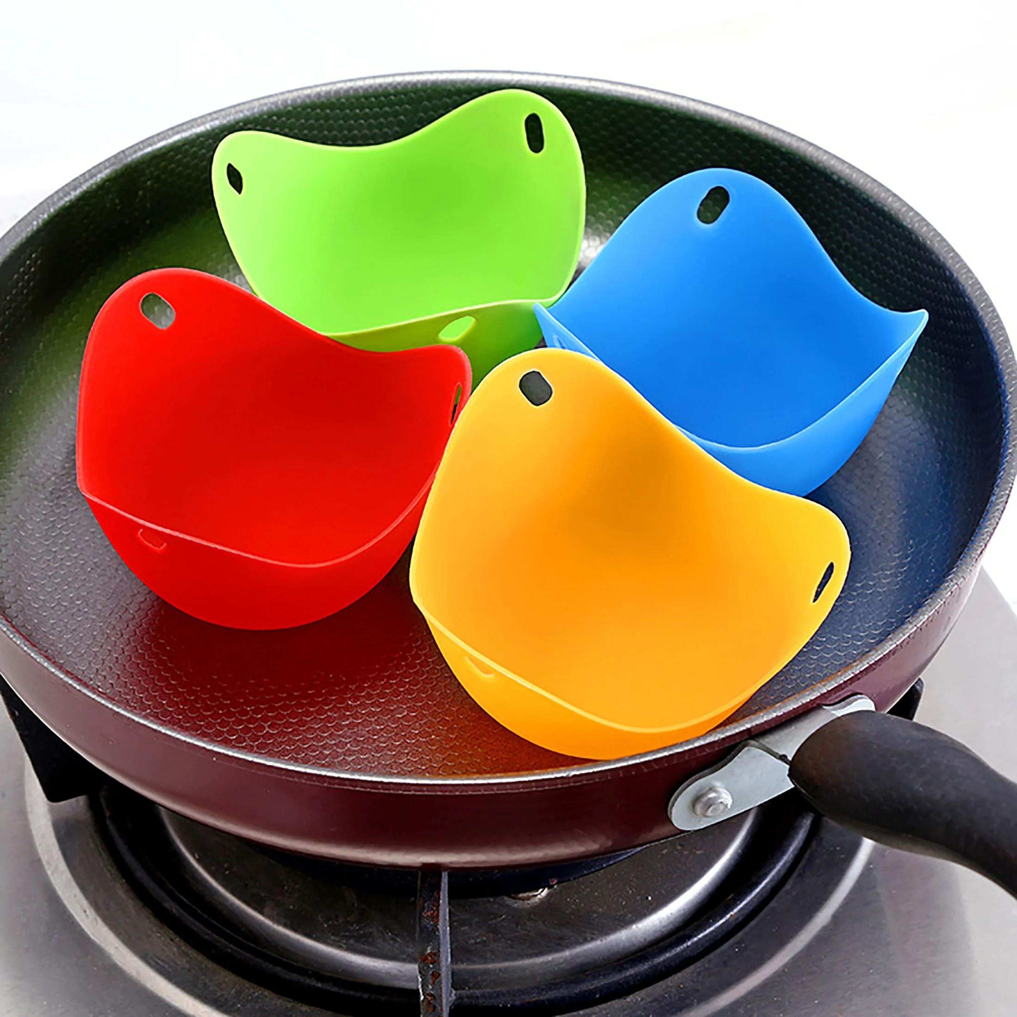 Silicone Egg Poacher Cups Egg Boiler Mold For Microwave Air Fryer Stovetop Cooking 2