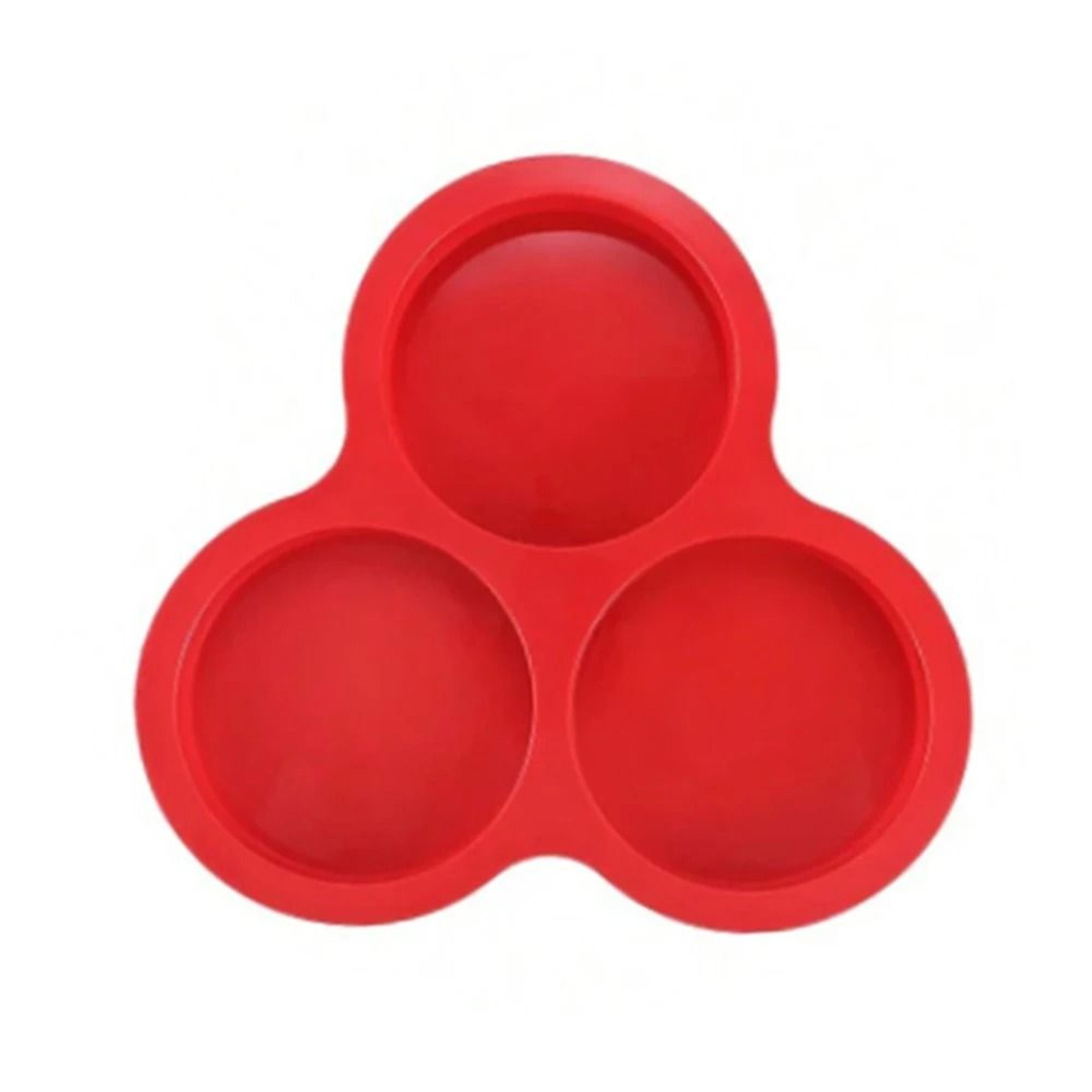 Silicone Egg Mold Air Fryer Egg Pan Reusable Three Cavity Muffin Cake Baking Mold Kitchen Accessory 9