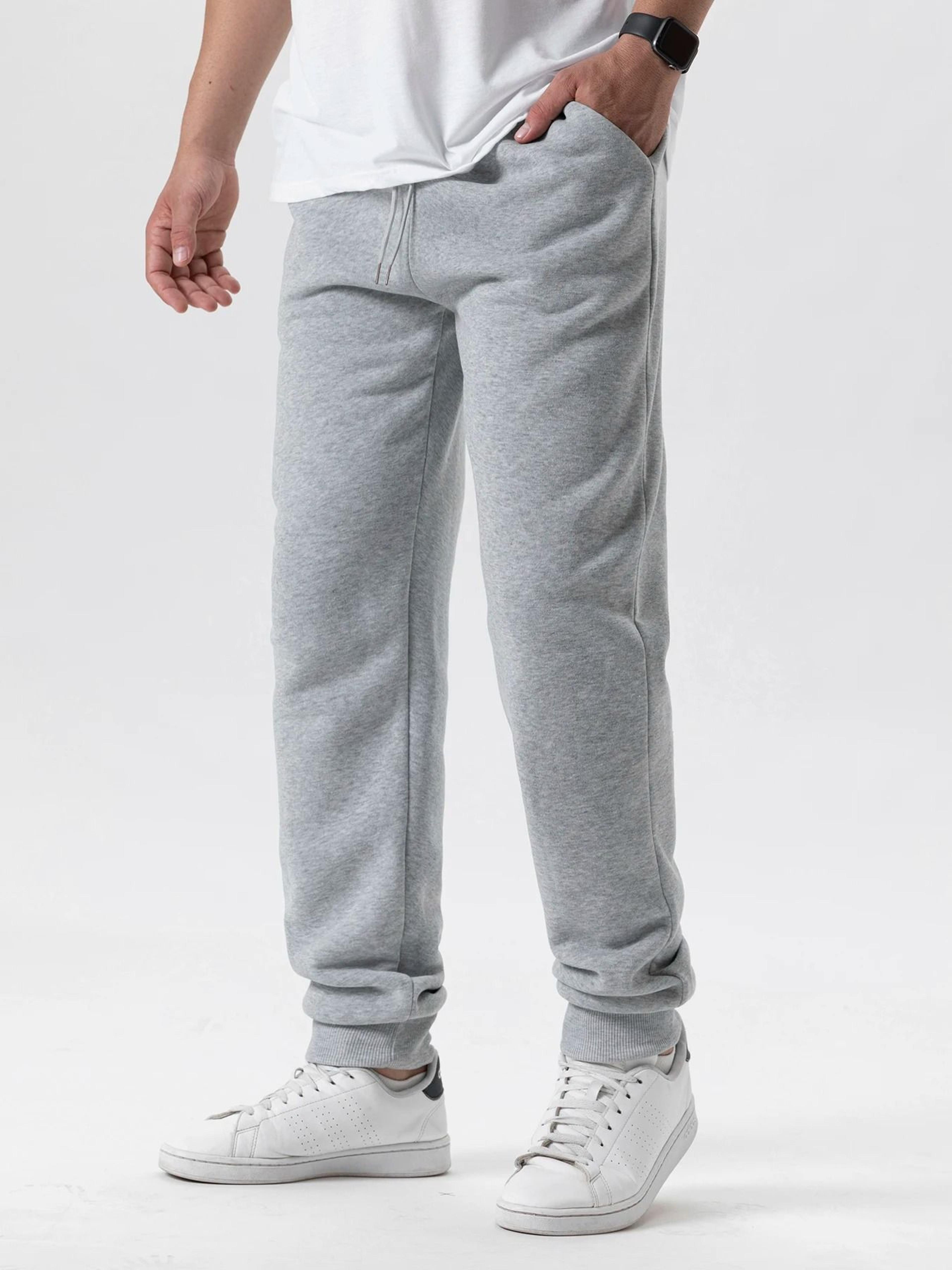 Mens Autumn Winter Fleece Sweatpants Baggy Joggers Elastic Waist 4