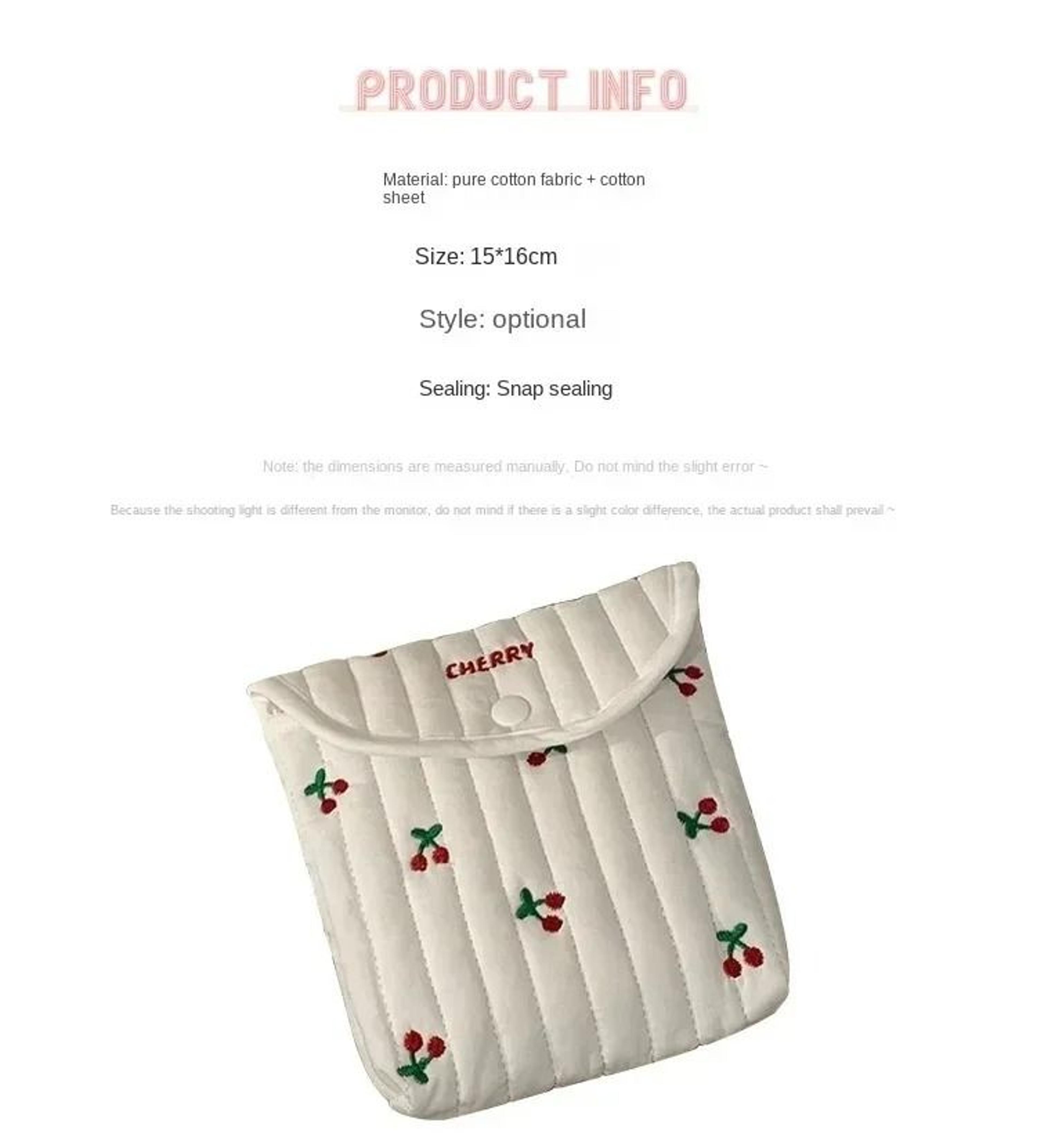 Cotton Sanitary Napkin Storage Bag Portable Mini Pouch For Travel And Daily Use 4
