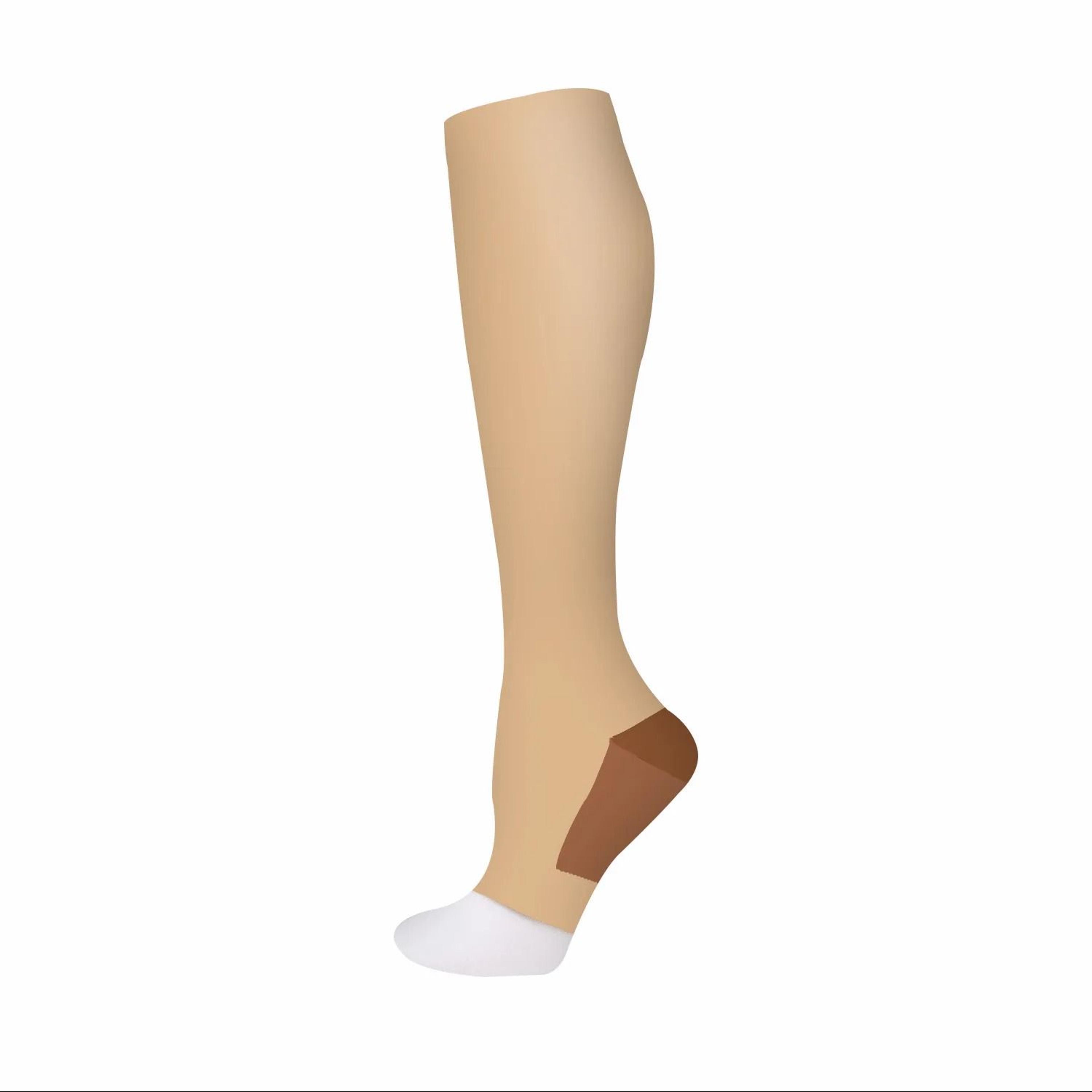 Medical Calf Compression Stockings Knee High Open Toe Pressure Socks 9