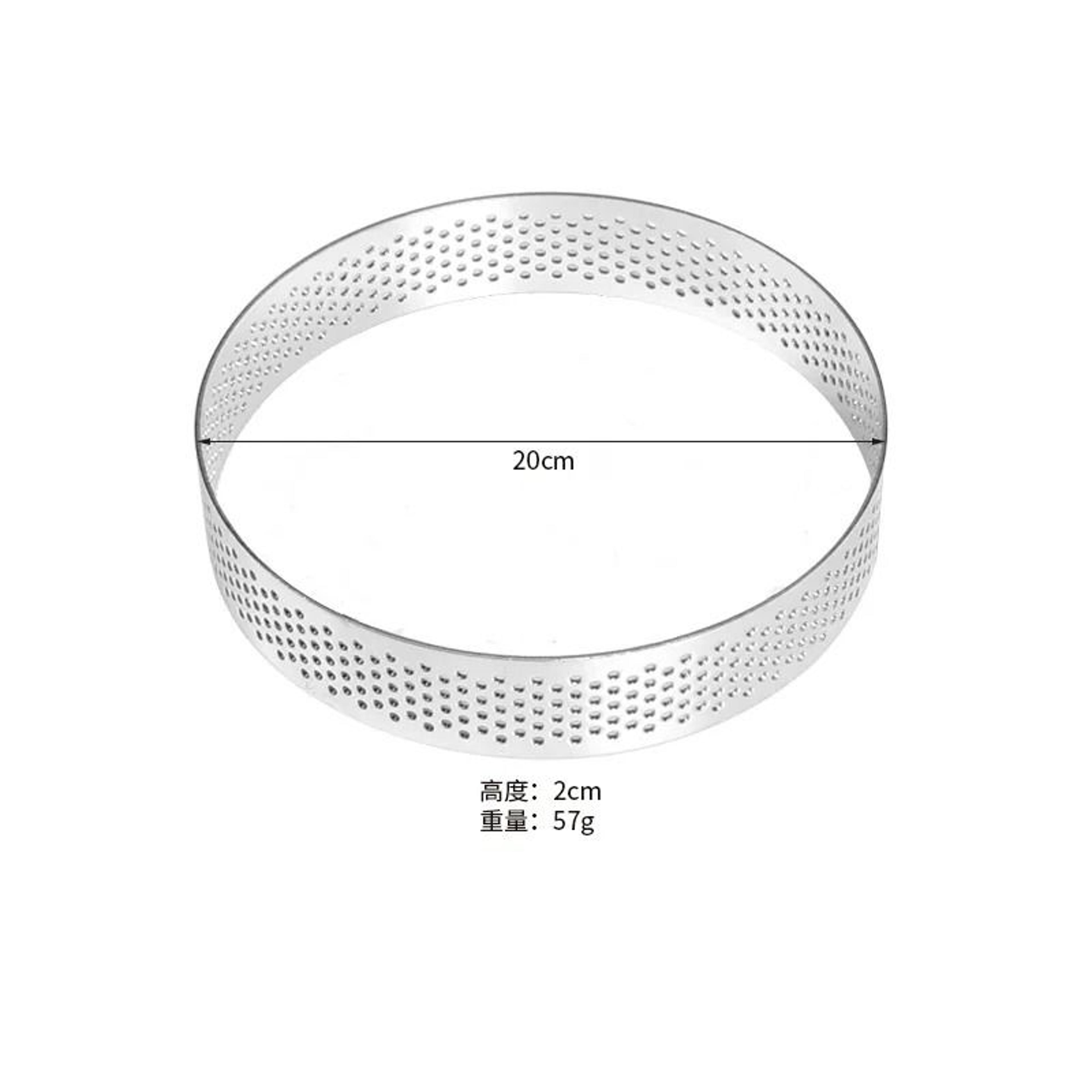 Stainless Steel Mousse Cake Mold Heat Resistant Perforated Round Tart Ring 10
