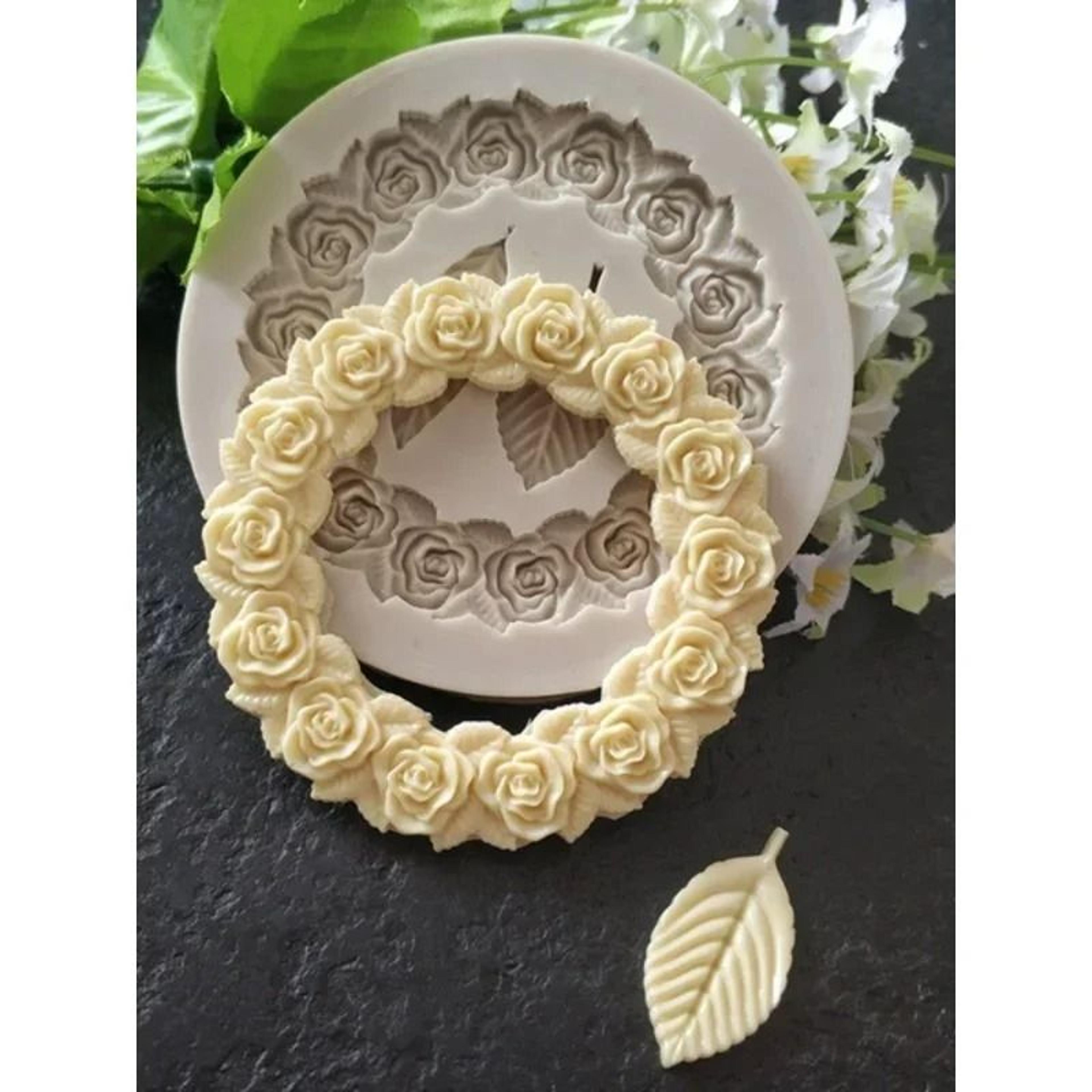 Rosette Leaves Silicone Mold For Cake Chocolate And Sugarcraft 3