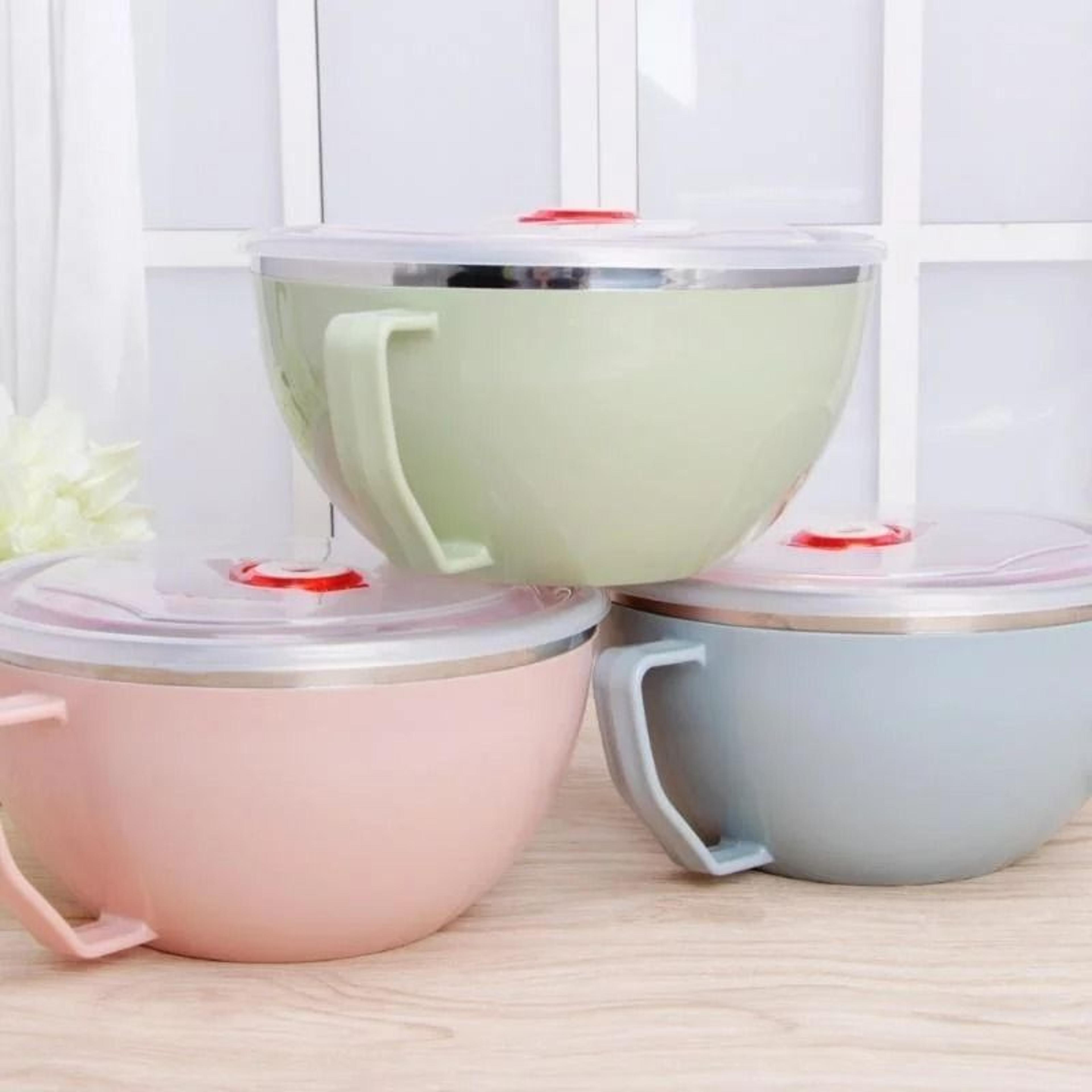 Stainless Steel Bowl With Handle Anti Scalding Instant Noodle Bowl 2