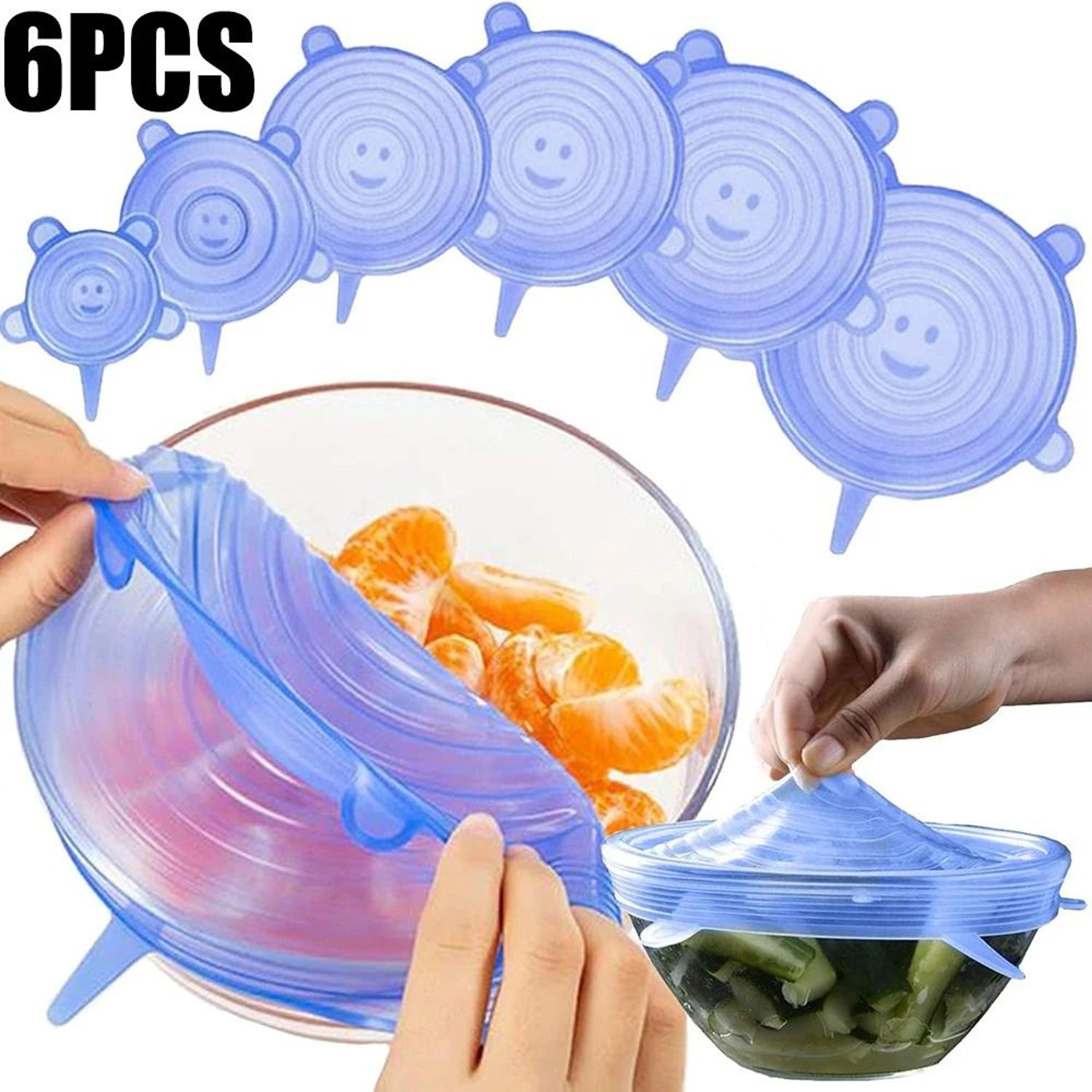 silicone food preservation cover set 6 pieces reusable stretch lids