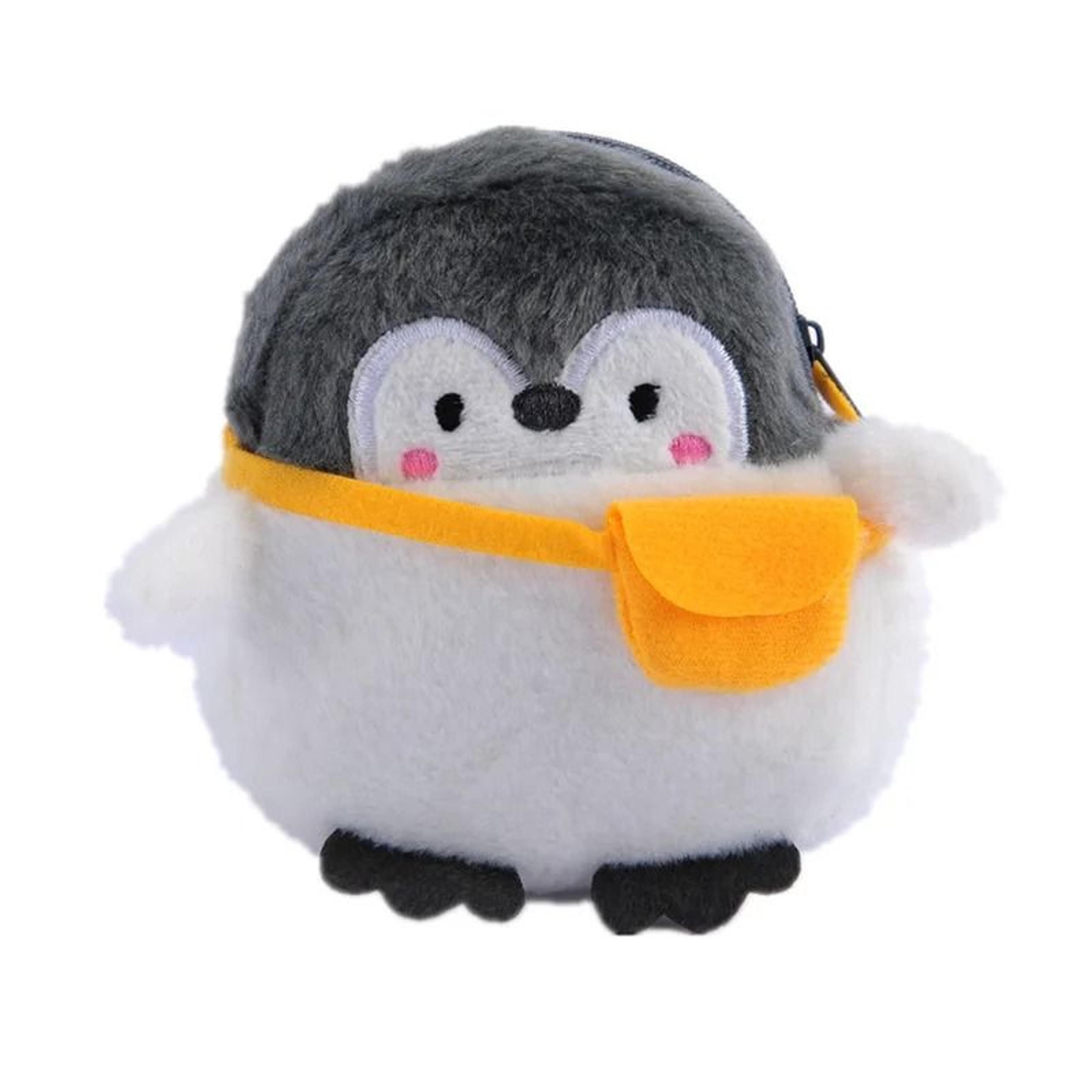 Cute Little Penguin Coin Purse Plush Backpack Style Storage Bag 4