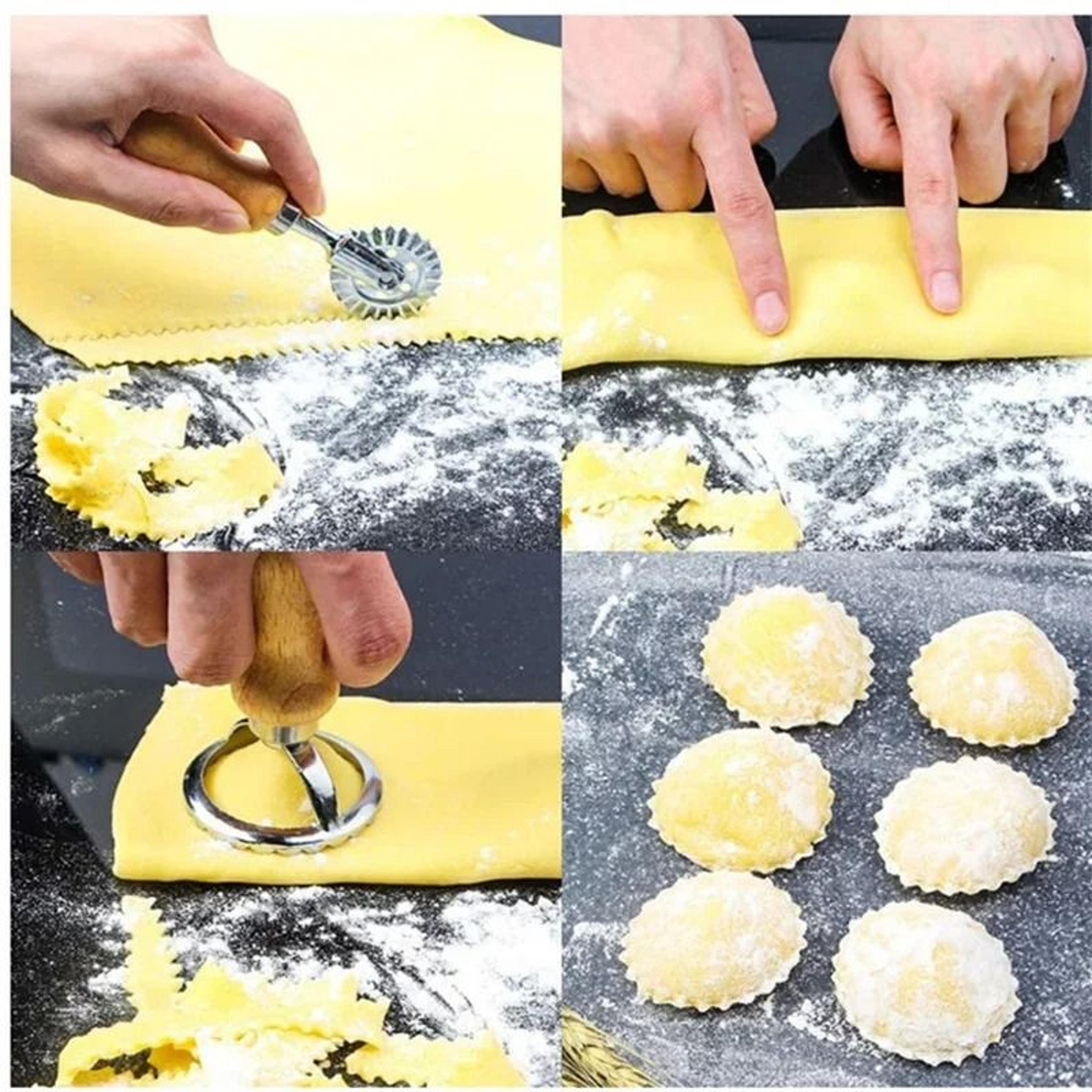 Stainless Steel Cookie Cutter And Pasta Press Set 2