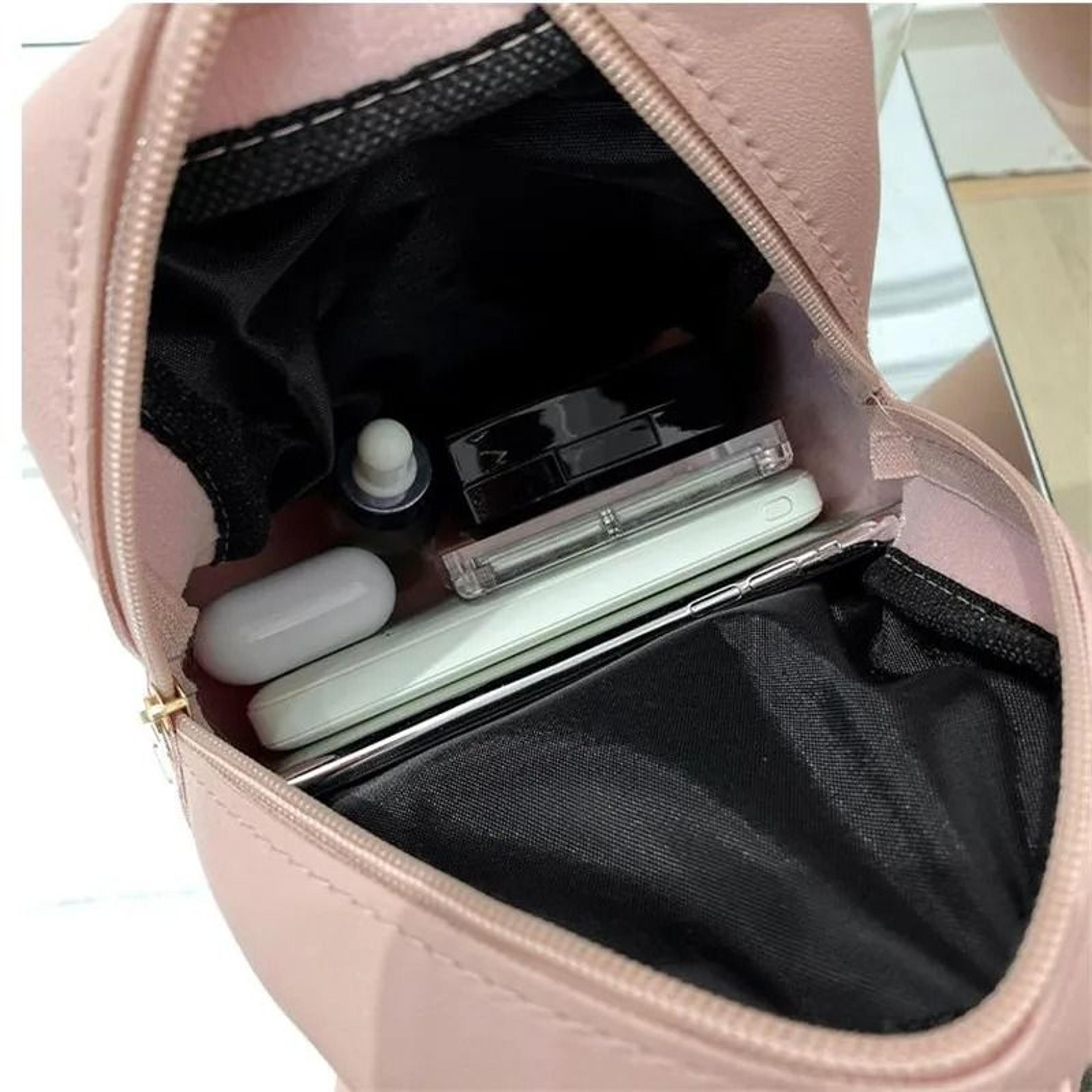 PU Leather Small Backpack For Women Crossbody Shoulder Bag 3