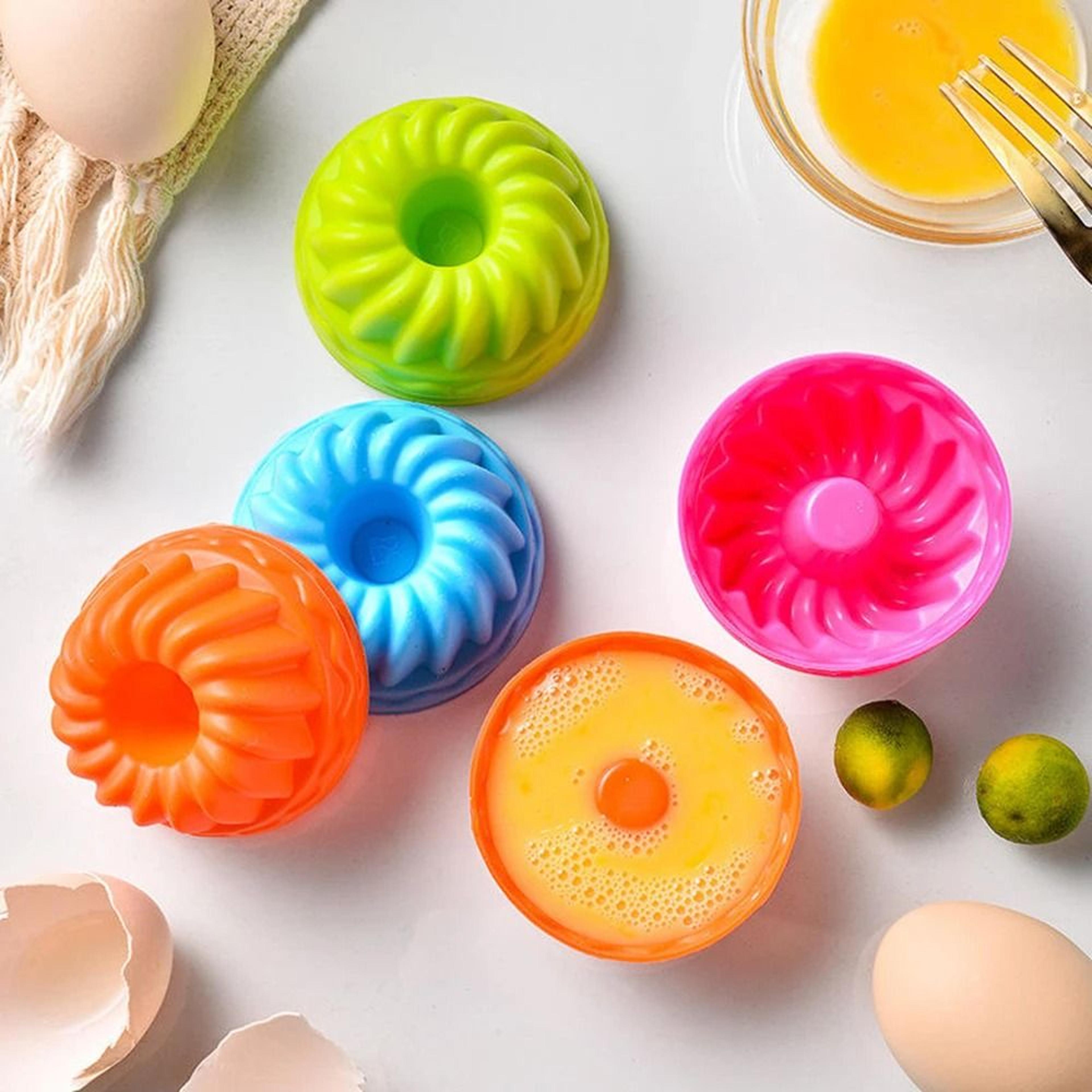 Food Grade Silicone Muffin Cups Set 12 Pieces Multicolor 0