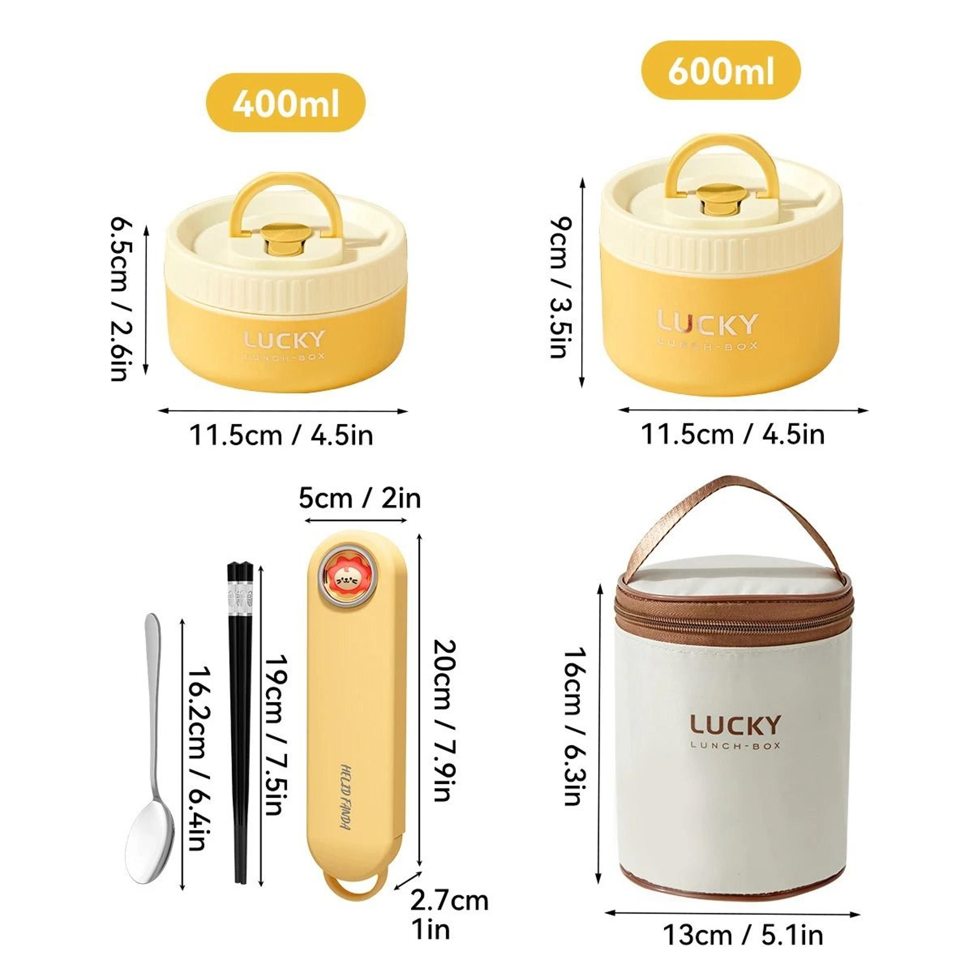 WORTHBUY Portable Thermal Lunch Box For Kids Stainless Steel Bento Box 12
