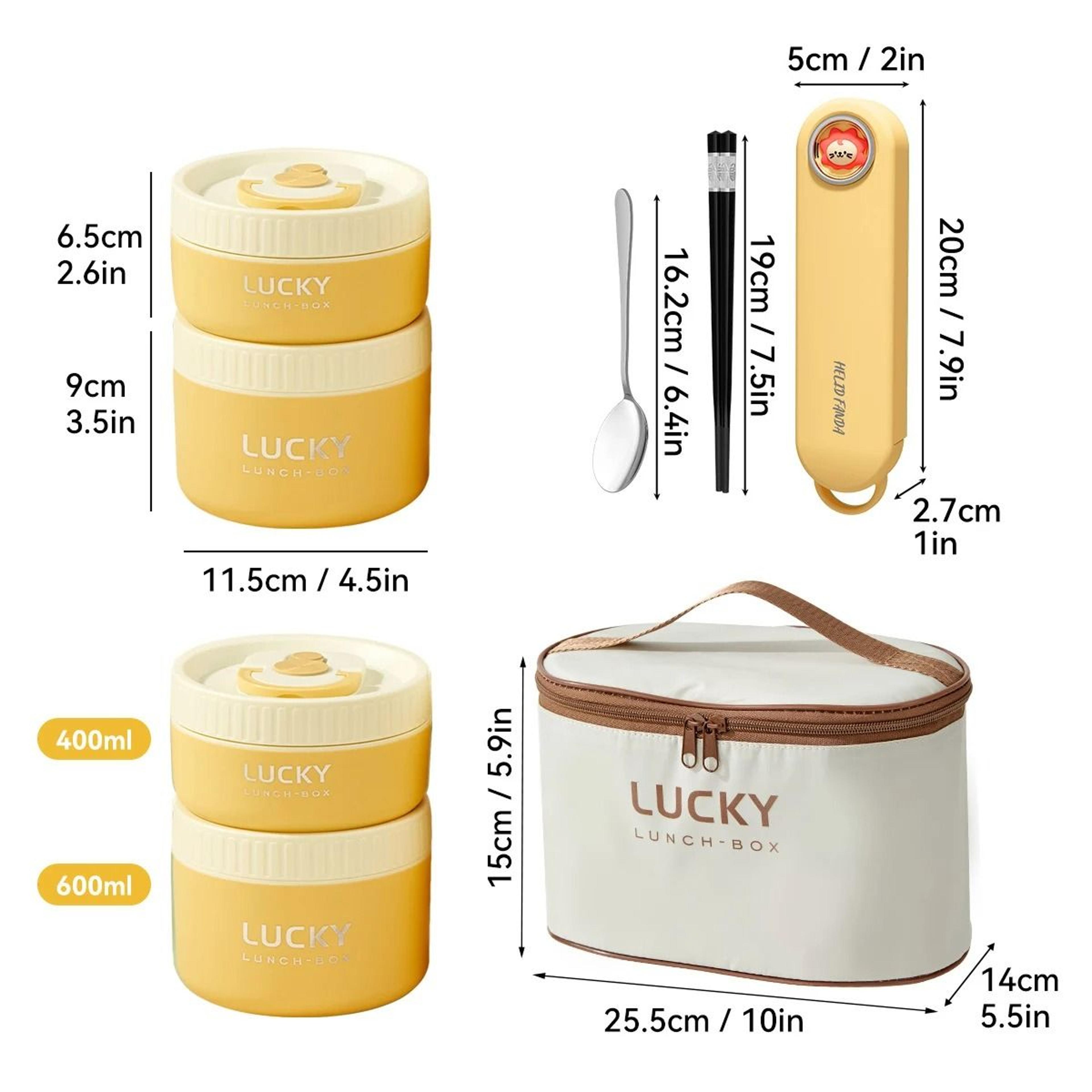 WORTHBUY Portable Thermal Lunch Box For Kids Stainless Steel Bento Box 14