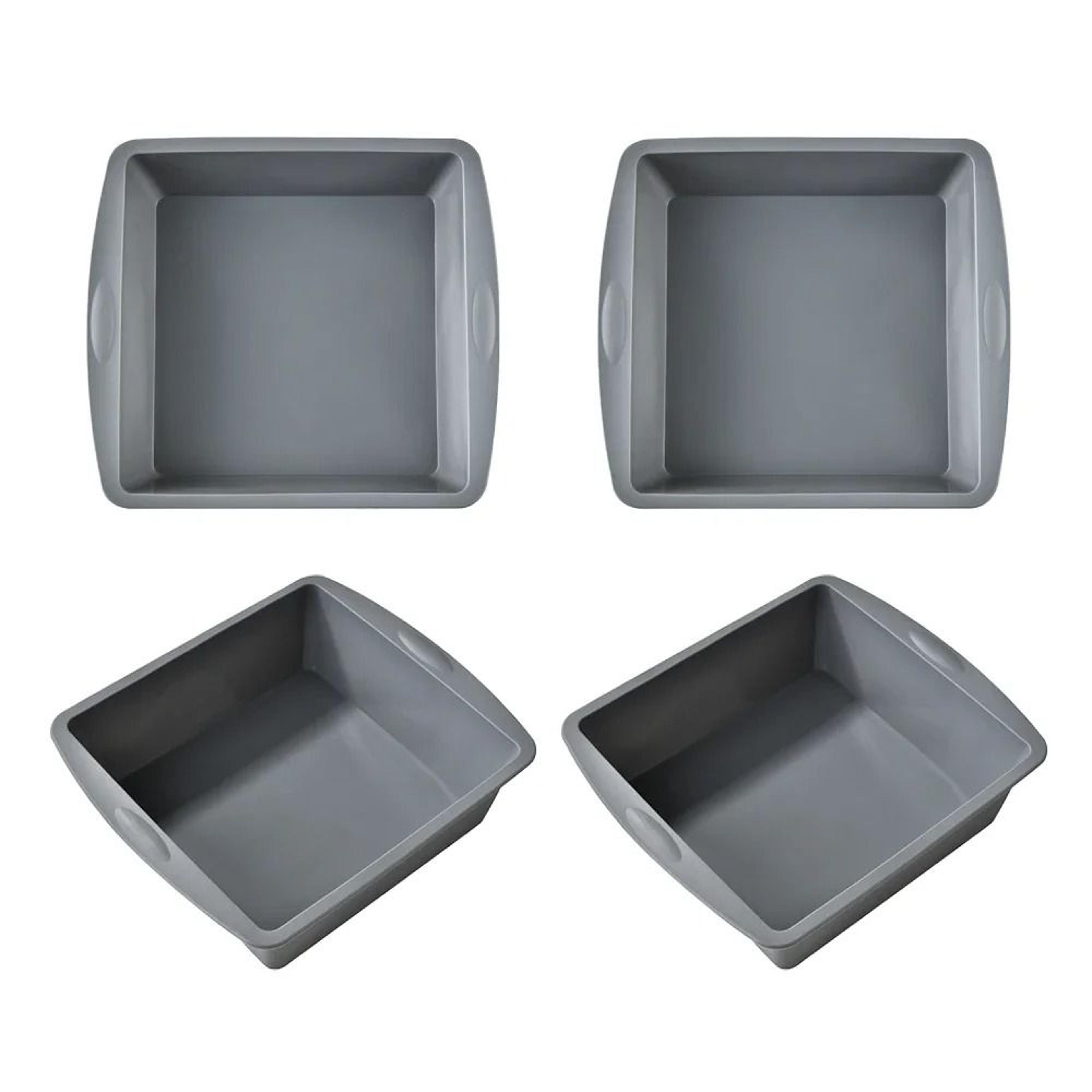 Silicone Square Cake Plate NonStick With AntiSlip Handle For Oven  Air Fryer 15
