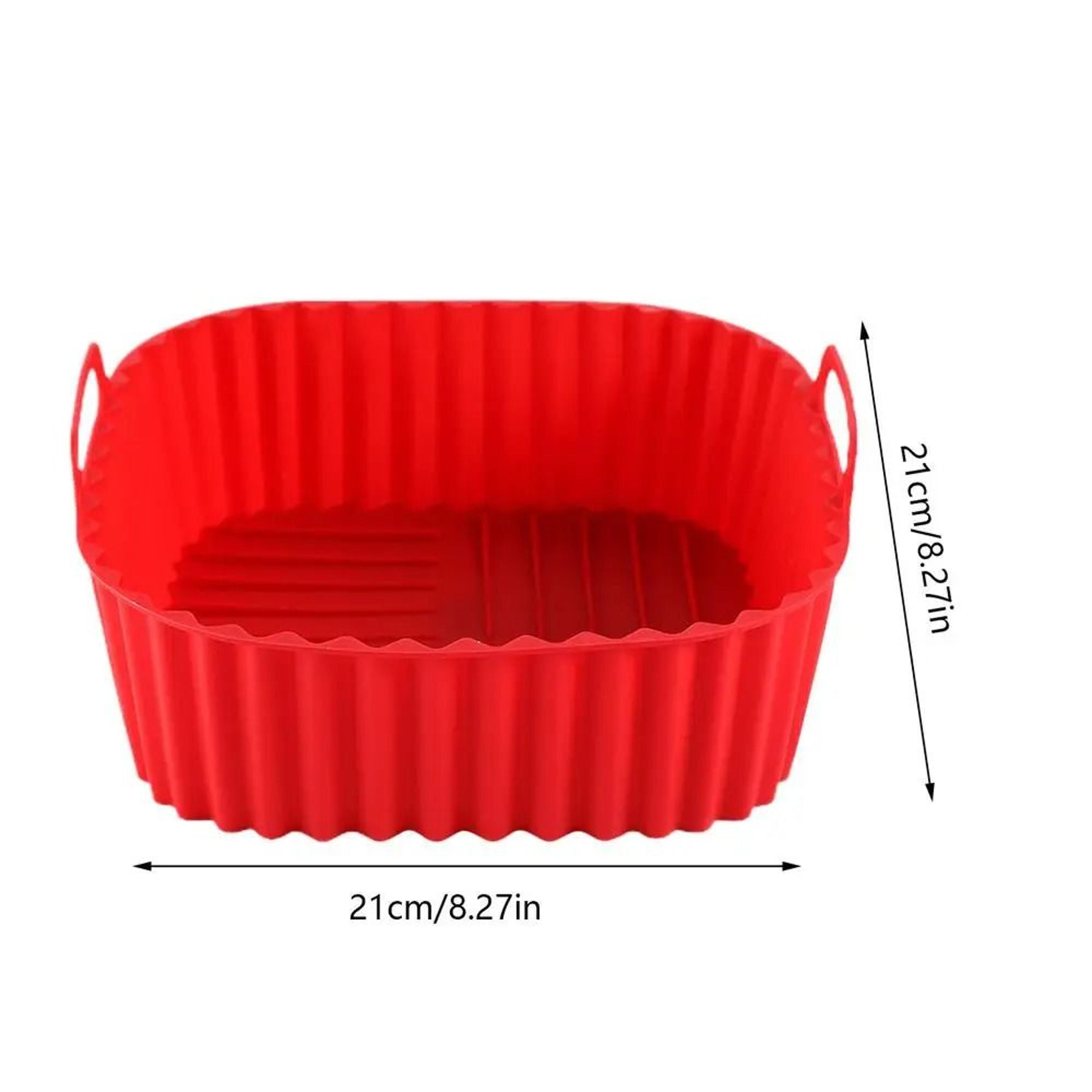 Silicone Square Air Fryer Liner Pot For Reusable NonStick Cooking Bowl 7