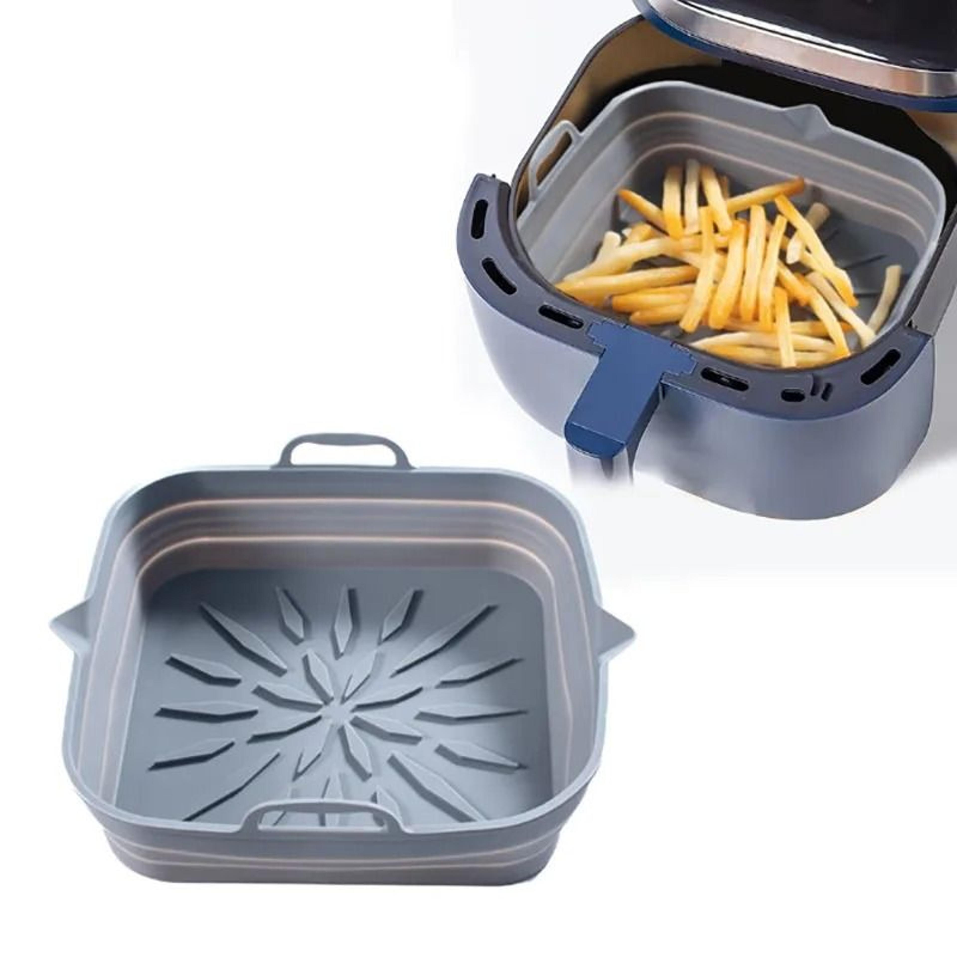 Silicone Square Air Fryer Liner Reusable Baking Tray And Basket Insert 0