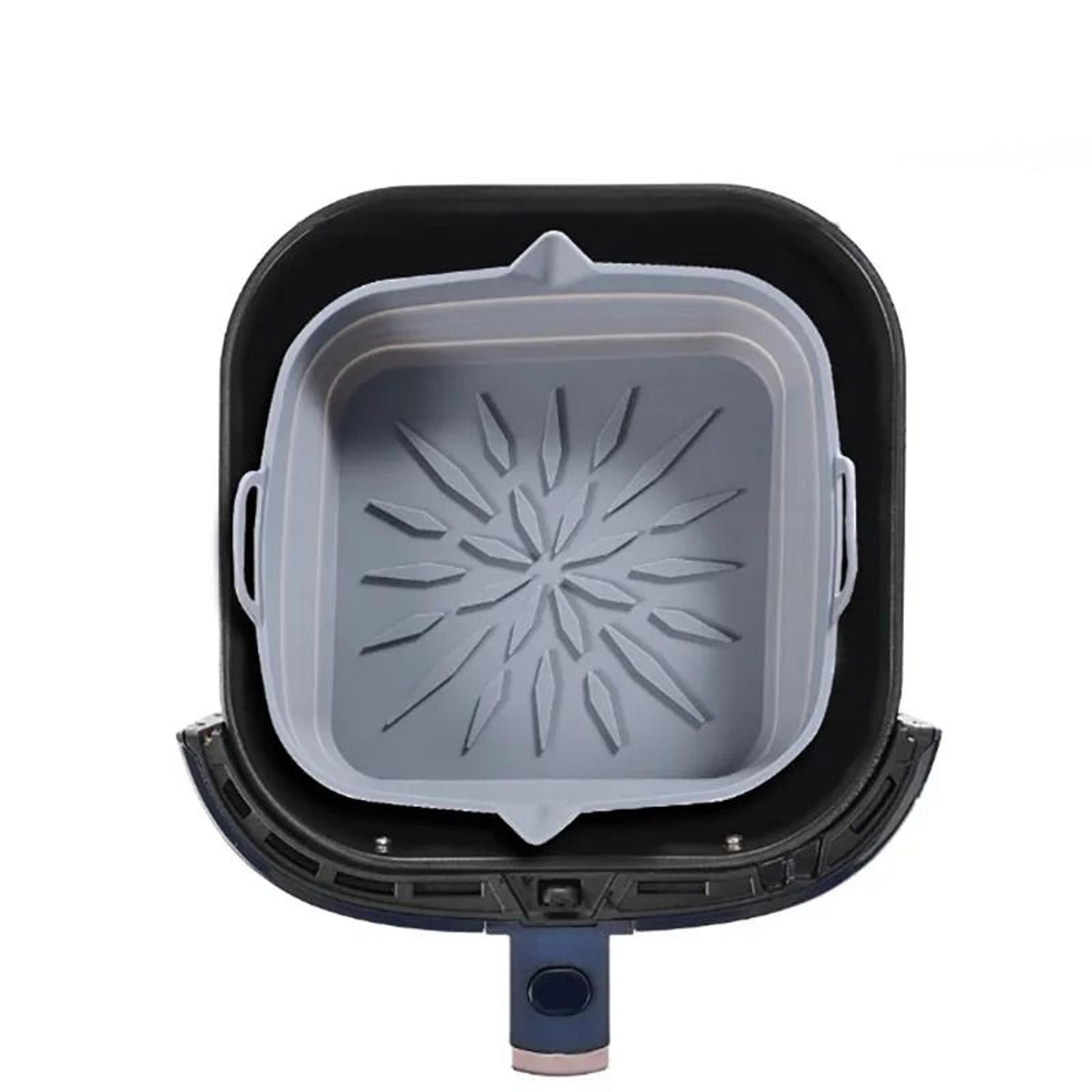 Silicone Square Air Fryer Liner Reusable Baking Tray And Basket Insert 3
