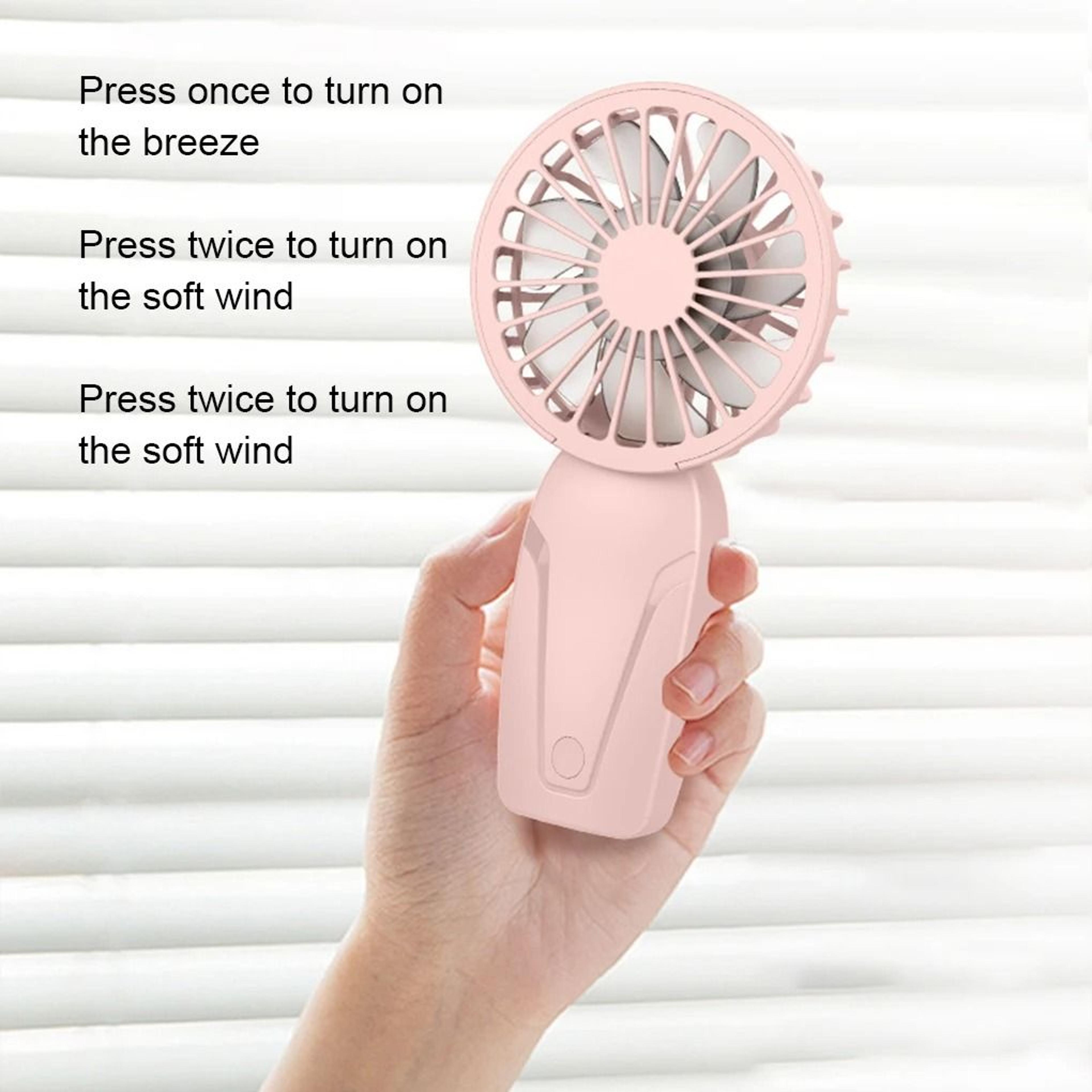 Portable USB Rechargeable Mini Fan Lightweight Handheld Pocket Fan 2