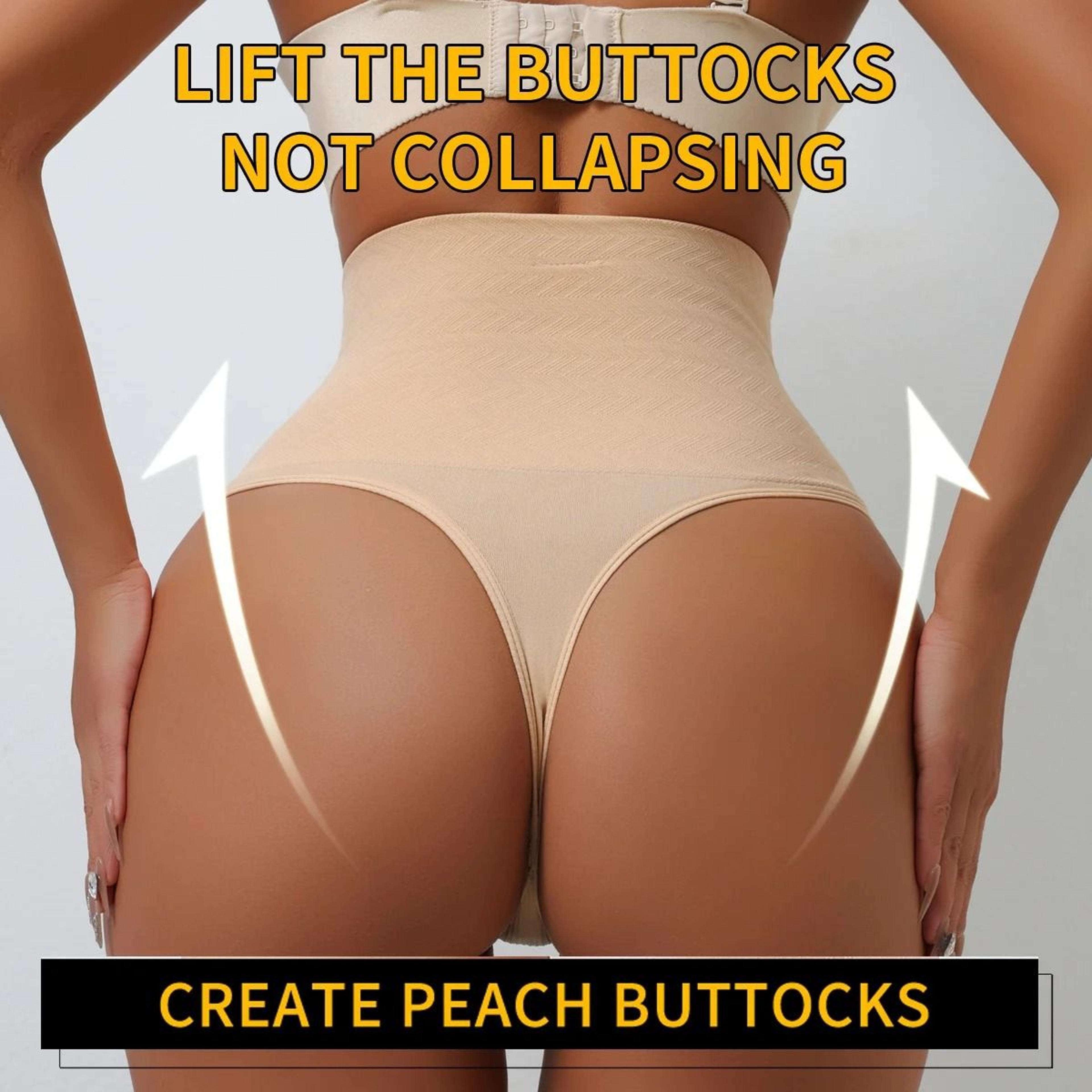 High Waist Seamless Thong Panties Tummy Control Shaper Underwear 3