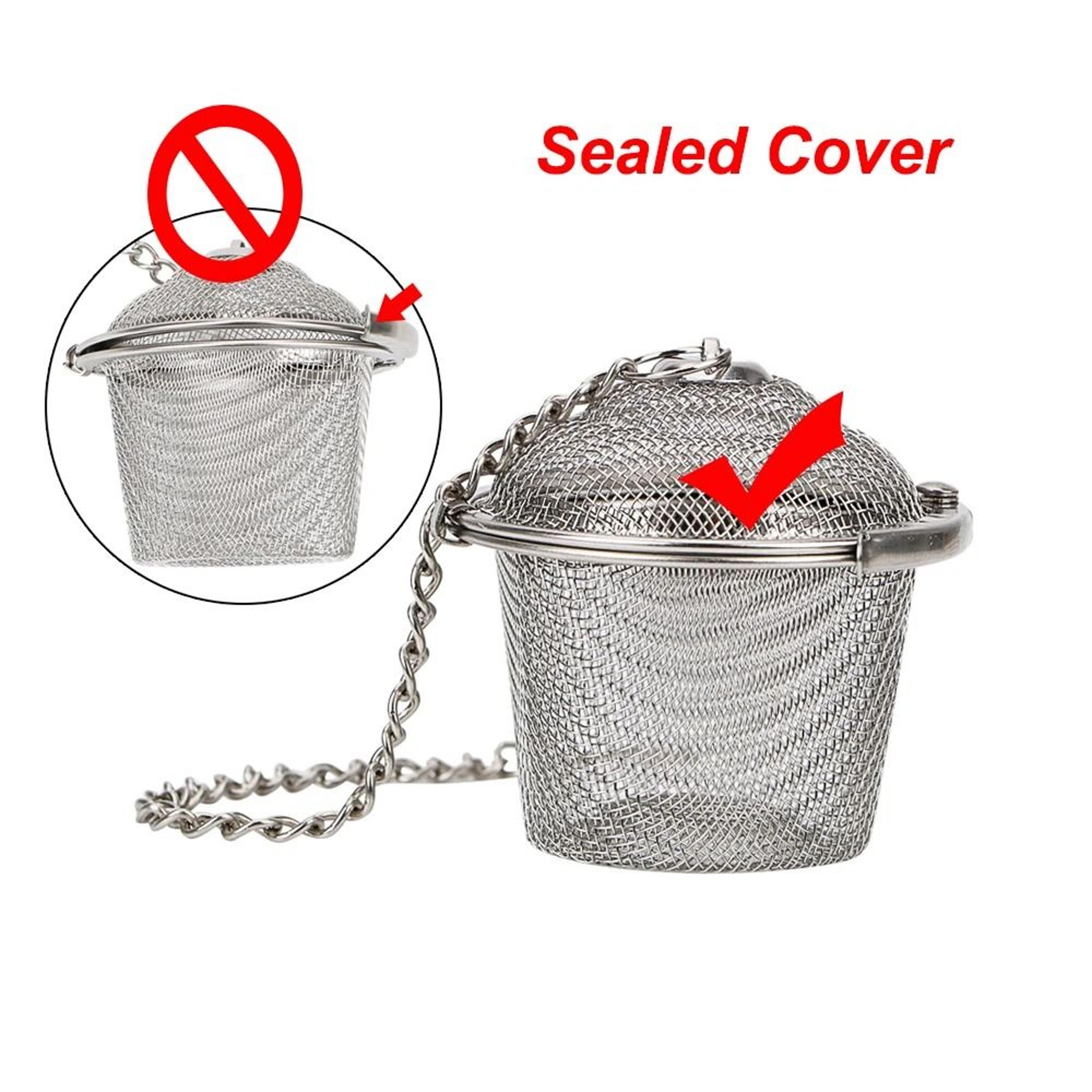 Stainless Steel Mesh Herbal Ball Reusable Tea Spice Strainer 2