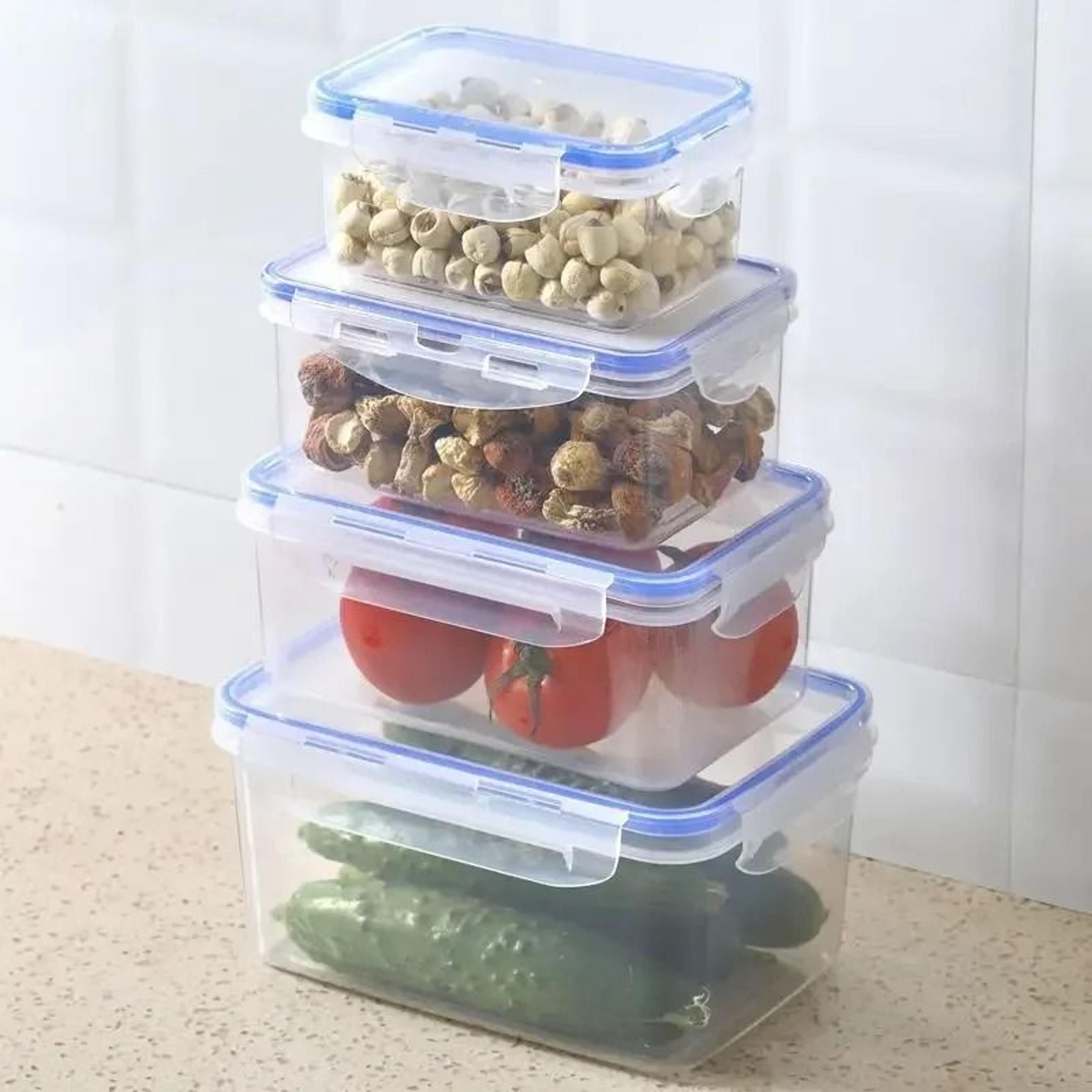 Sealed Rectangular Refrigerator Storage Box With Lid 0