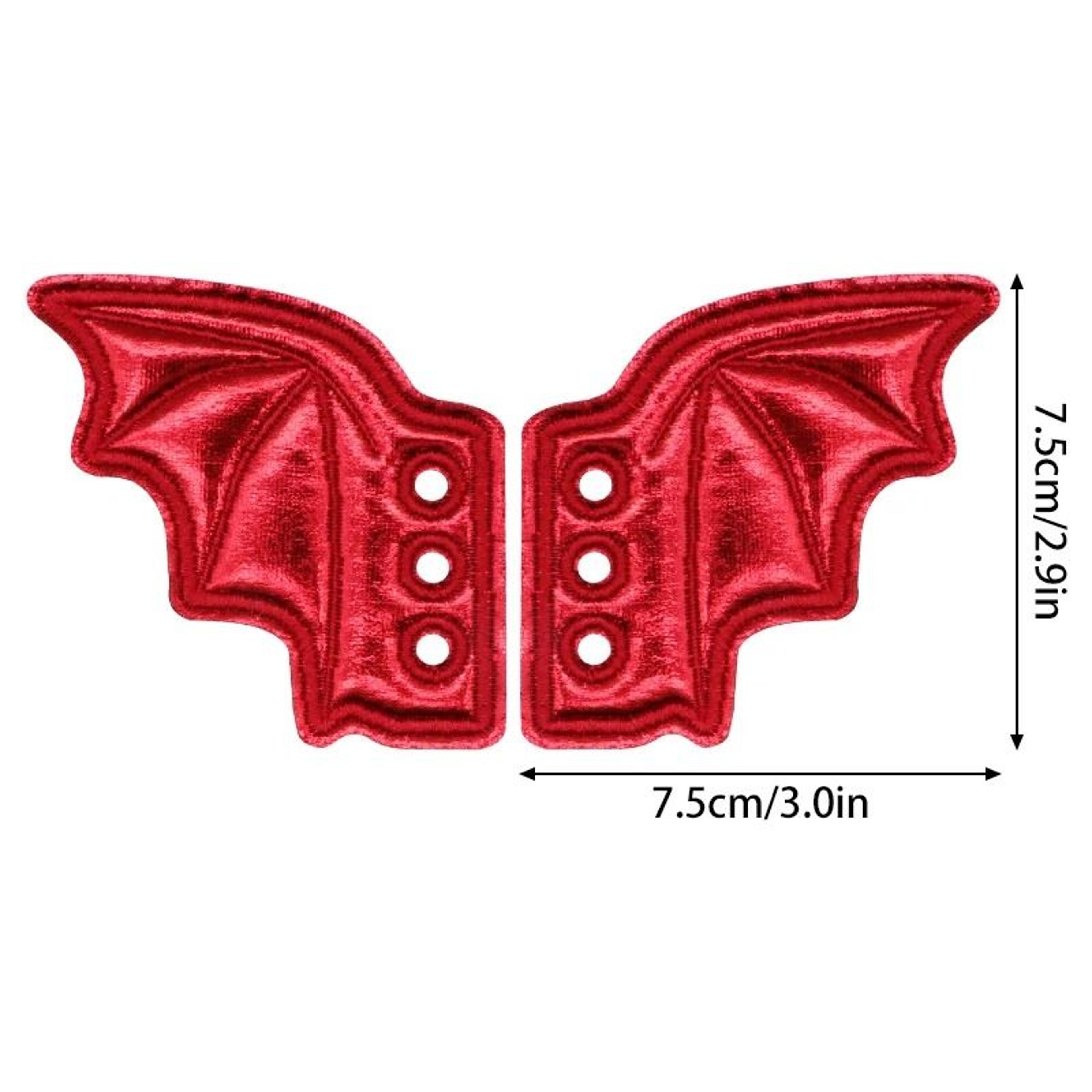Bling Bat Shoe Wings Embroidery DIY Charm Decorations For Sneakers 12