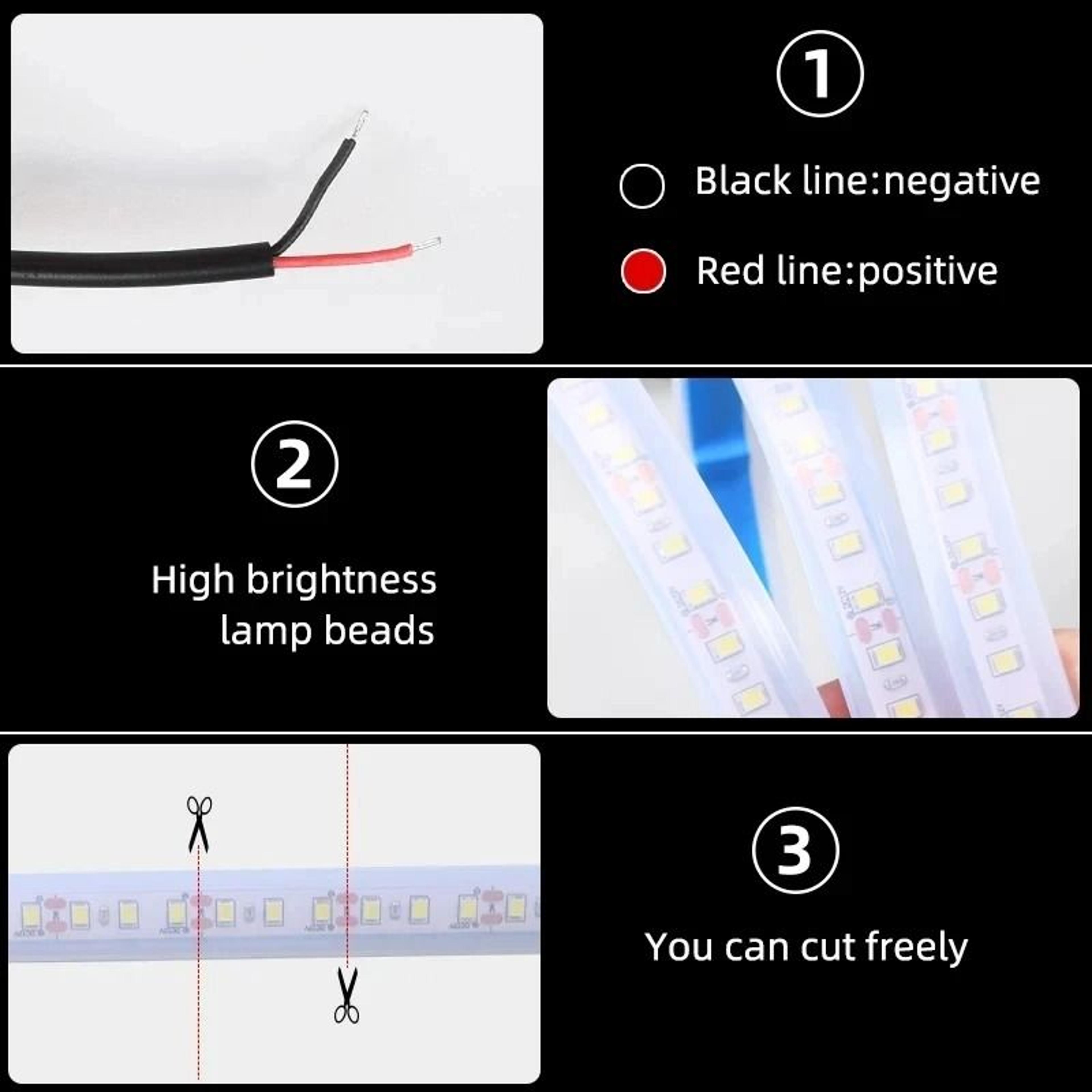 150cm LED Daytime Running Light Car Hood Decorative Lamp 12V 4